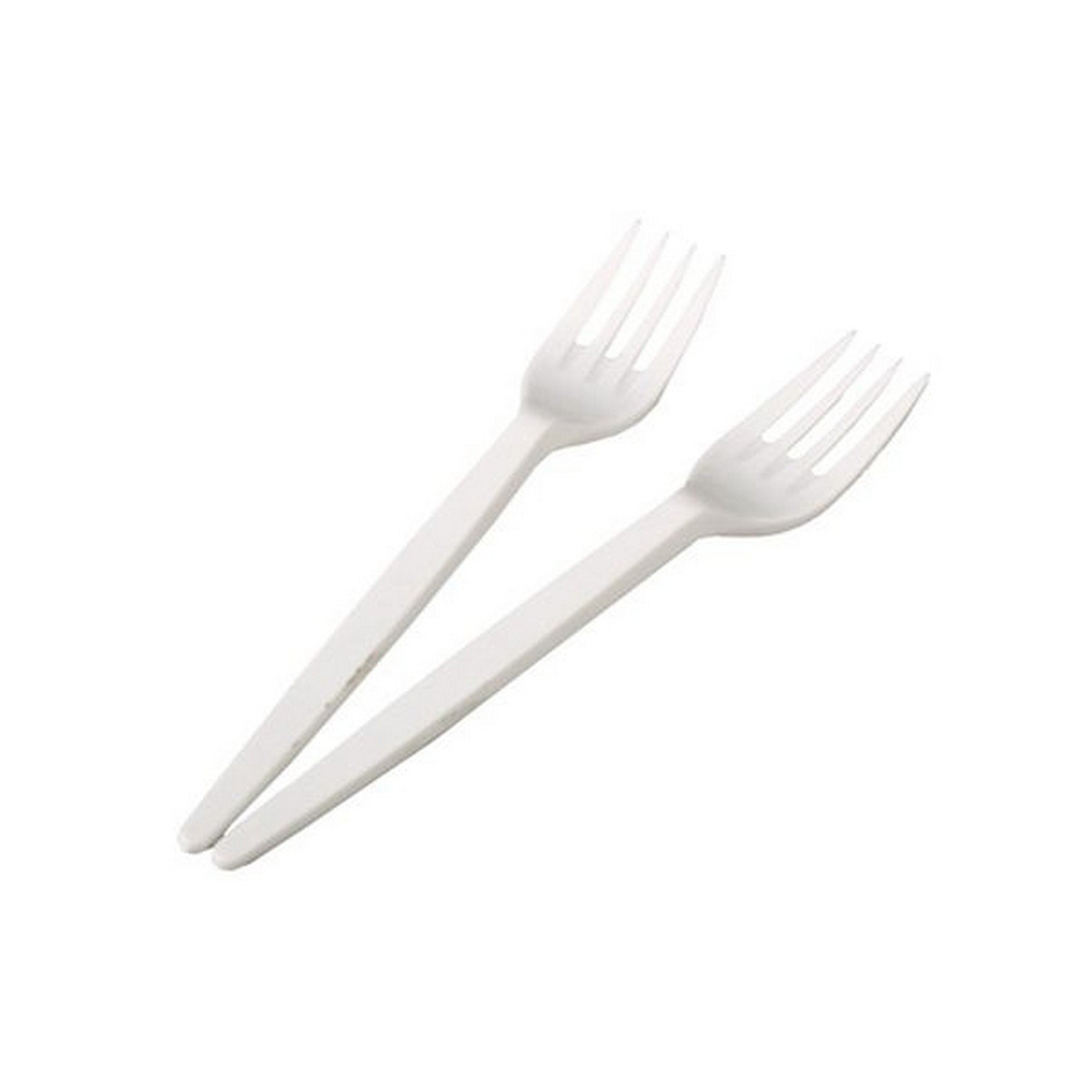 Gaffel plast standard hvit 100stk