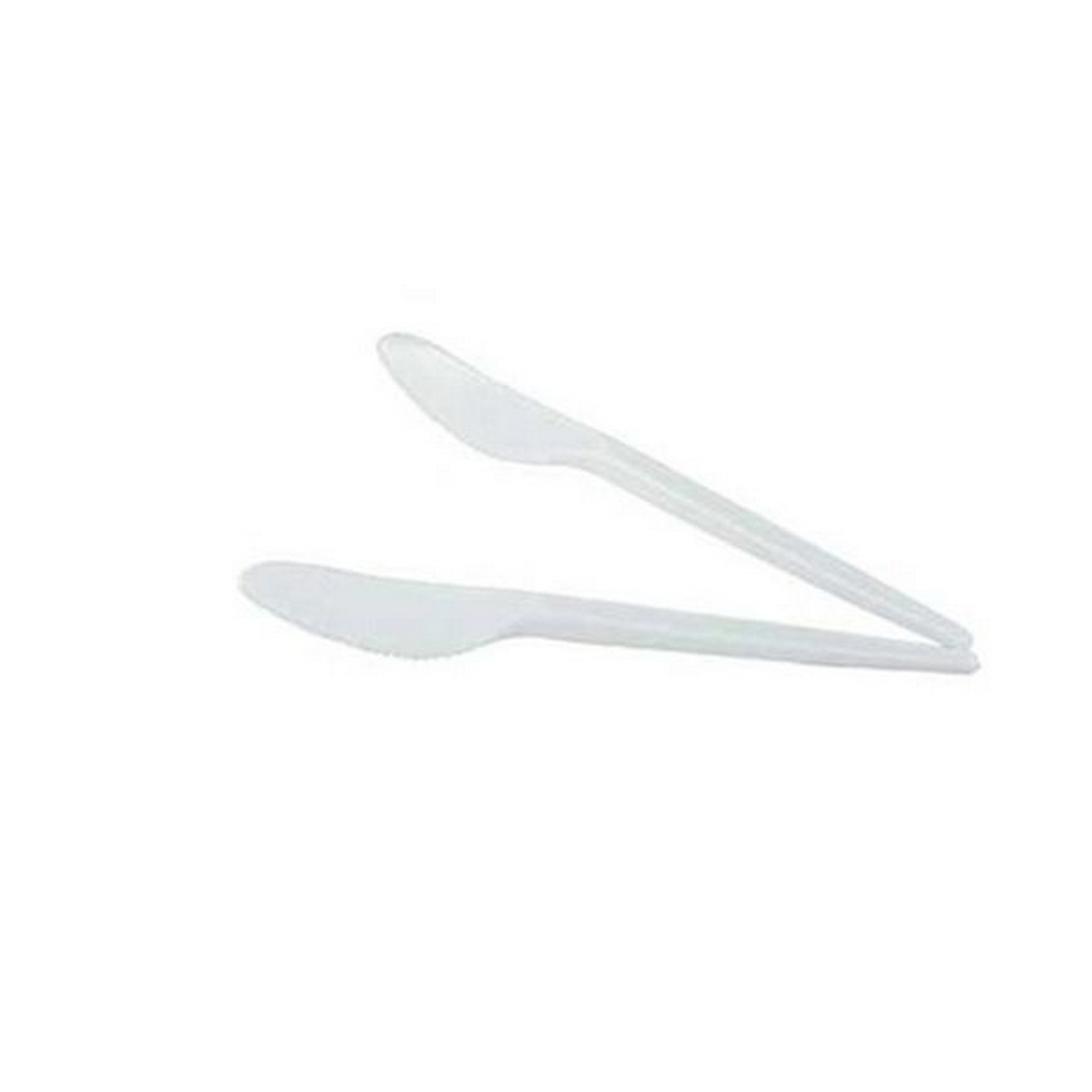 Kniv plast standard hvit 100stk