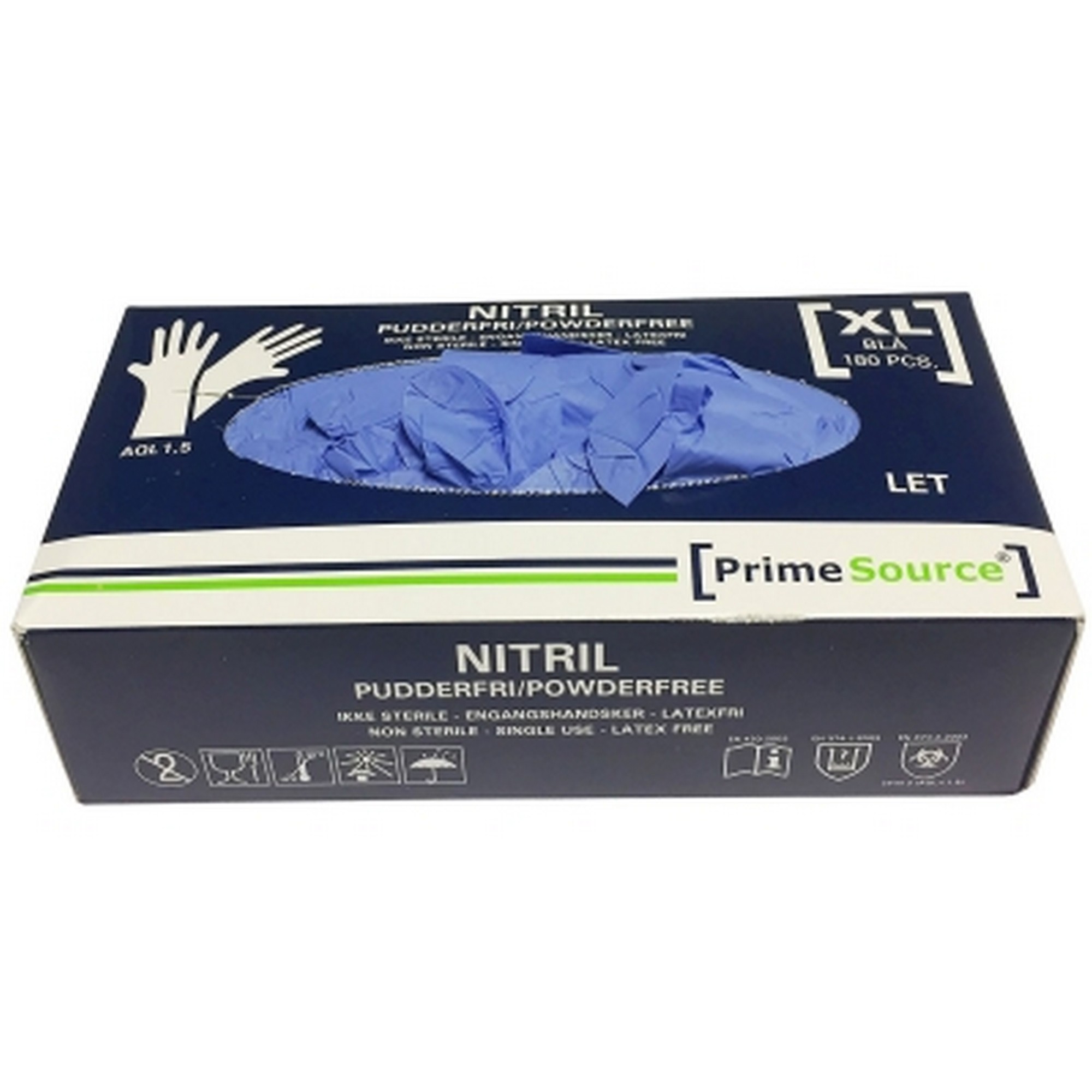 Hansker nitril xl u/pudder 10x180stk
