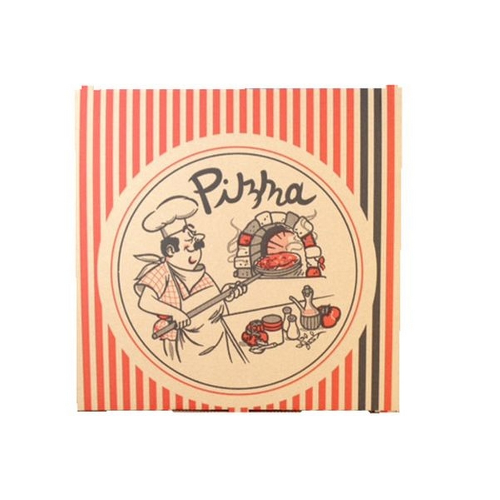 Pizzaeske brun 30x30x3cm pizzamand 100stk