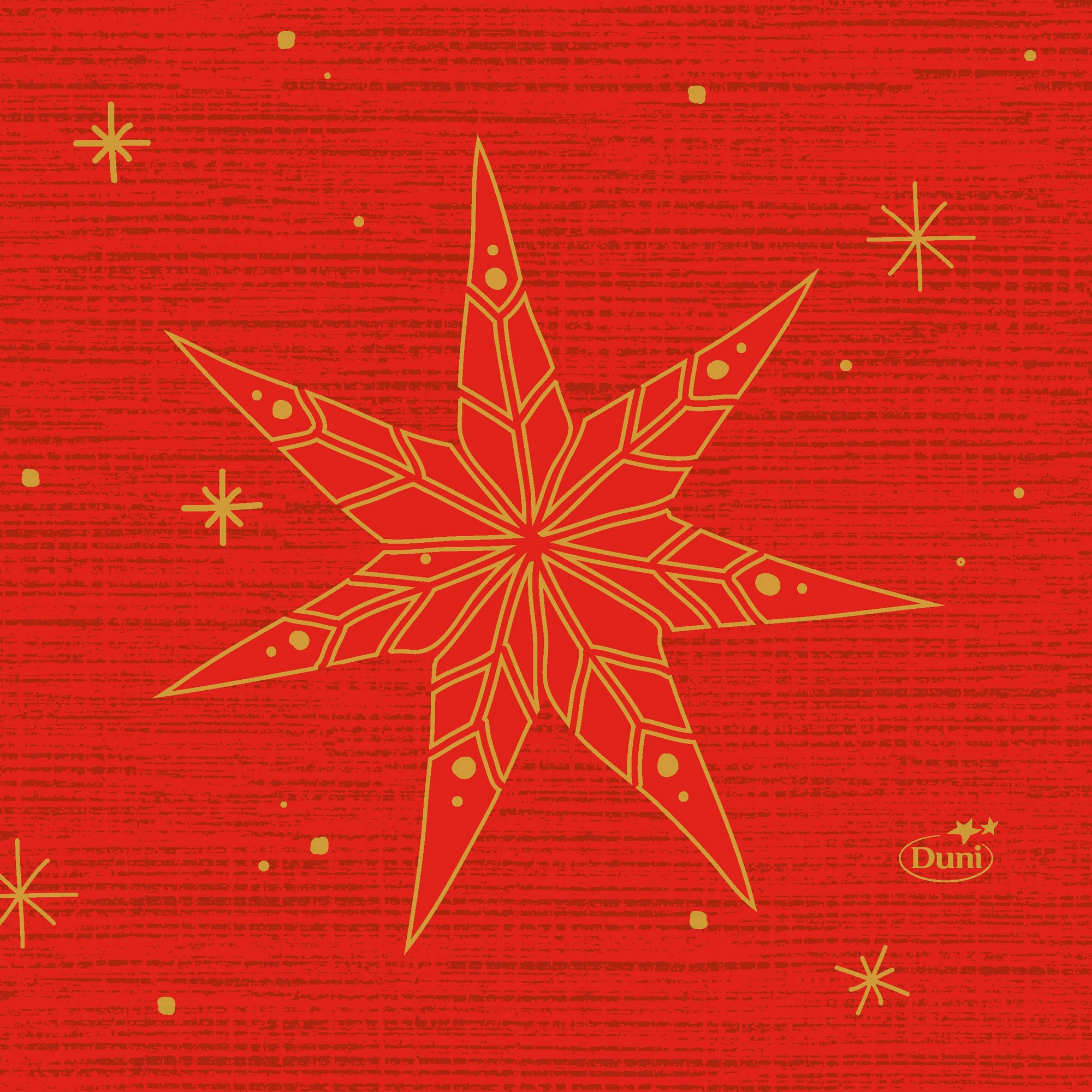 Serviett 3l24cm star stories red 50stk