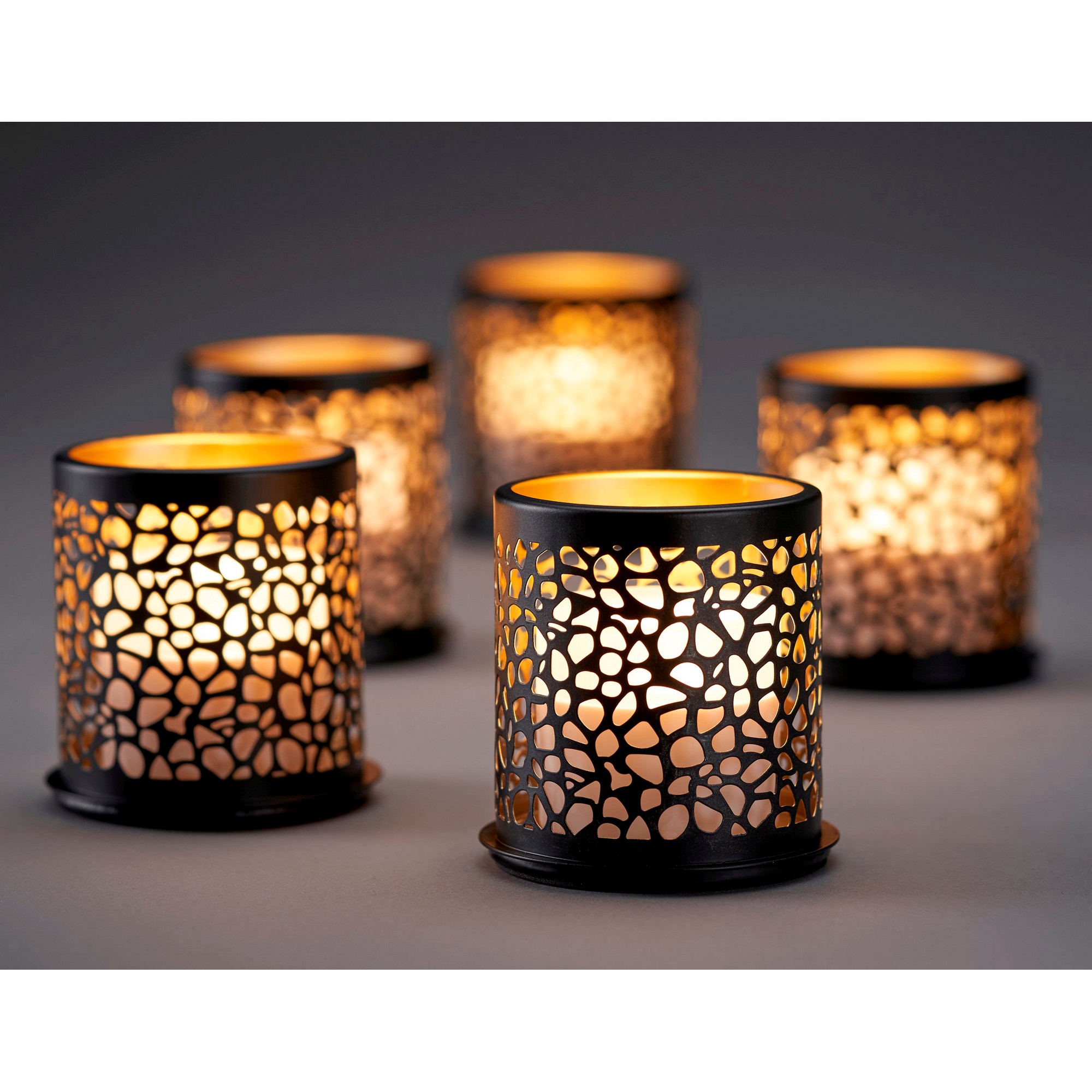 Mini led lysholder safari giraffe 75x75mm stk