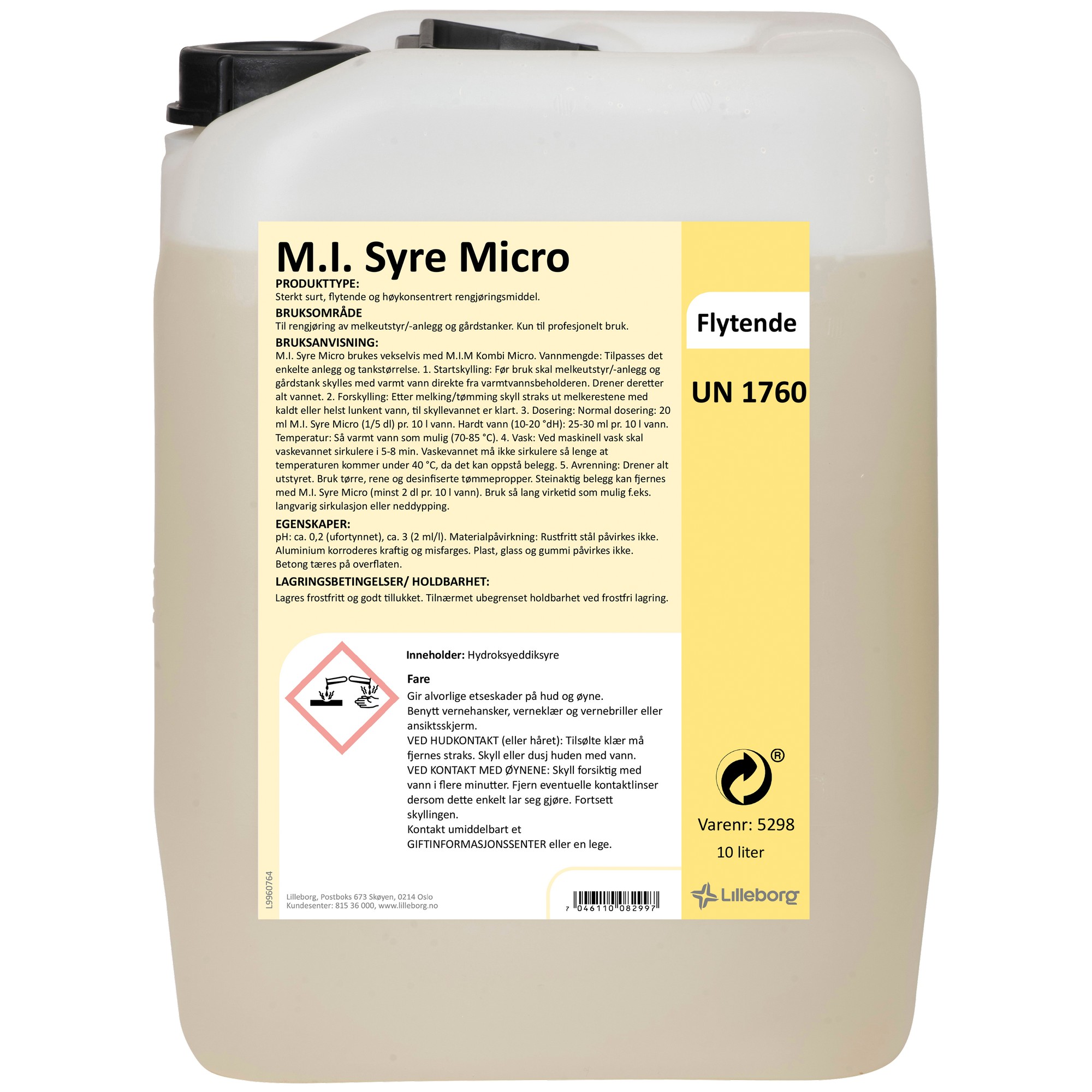 M.i syre micro vaskemiddel 10l