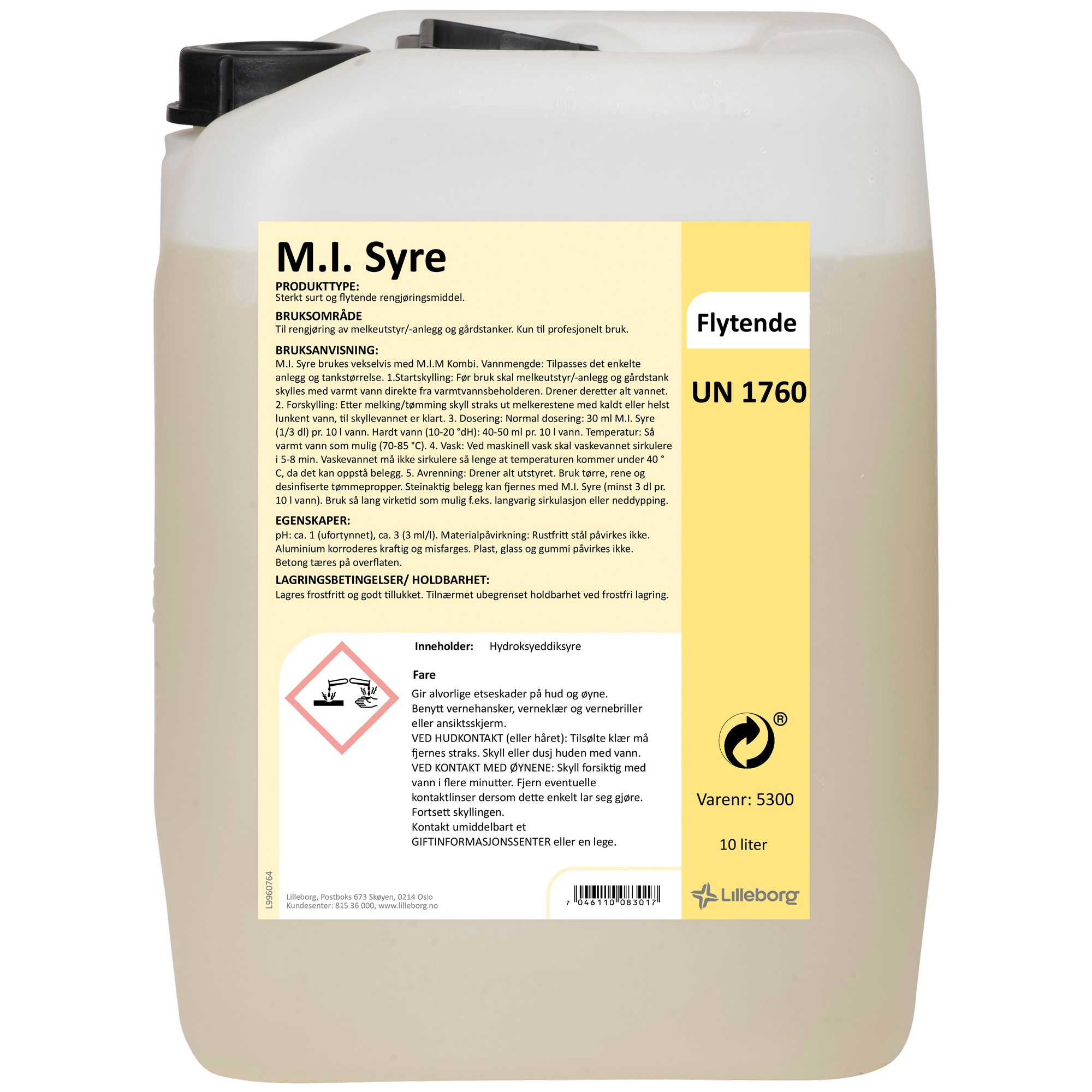 M.i -syre standard flytende  10l