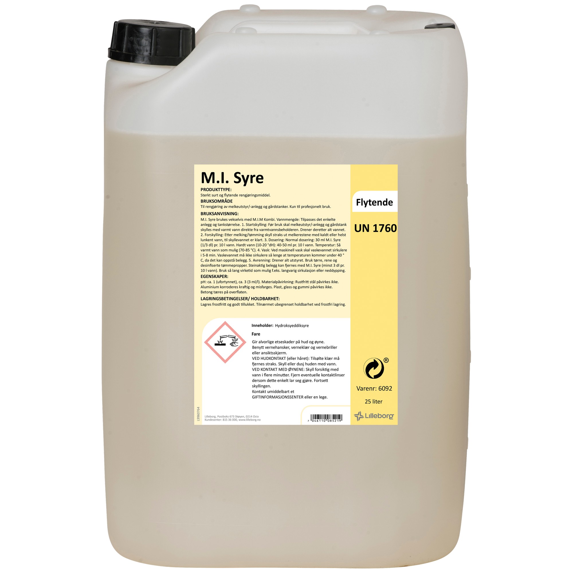 M.i -syre standard flytende   25l