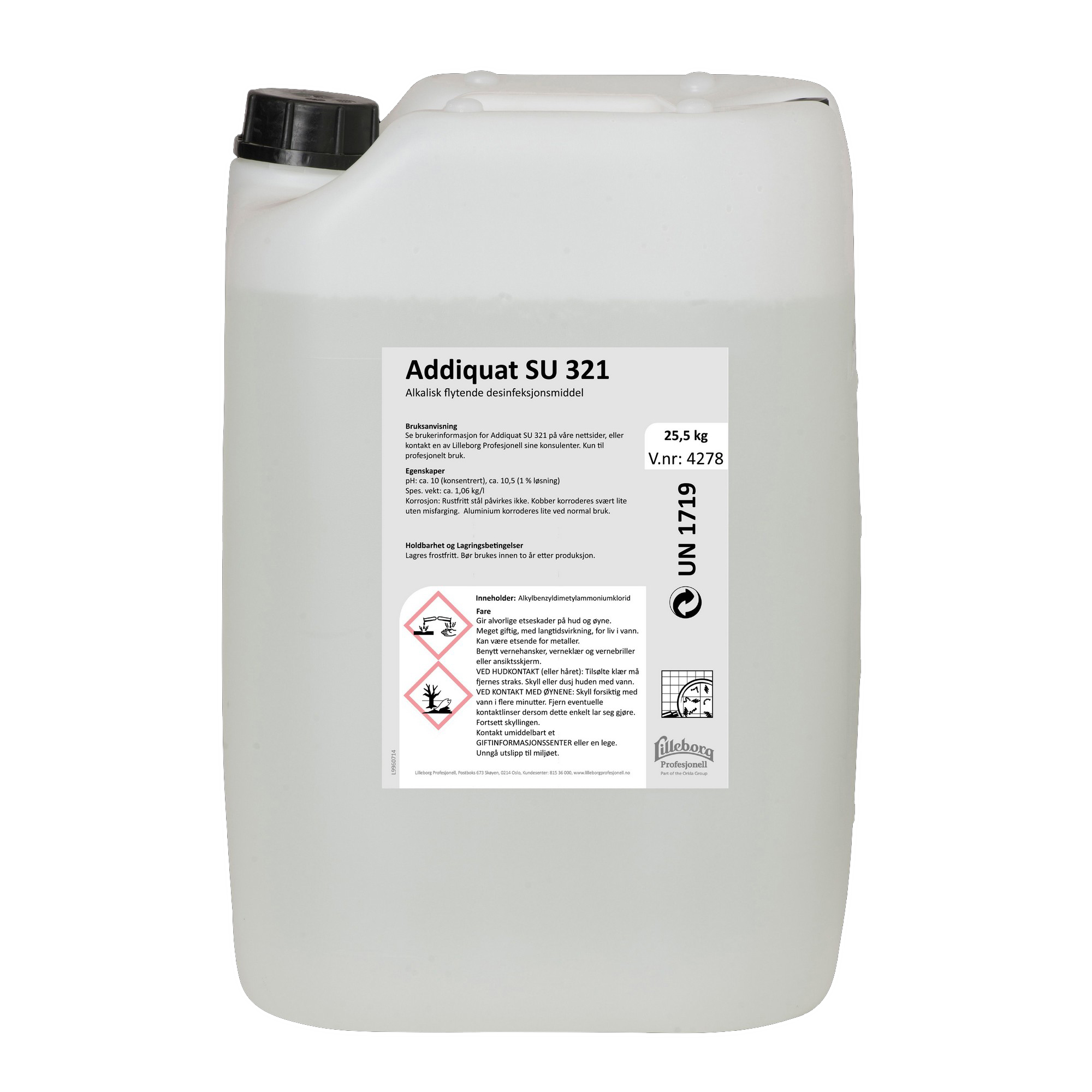 Addiquat su321 desinfeksjon kanne 25,5kg