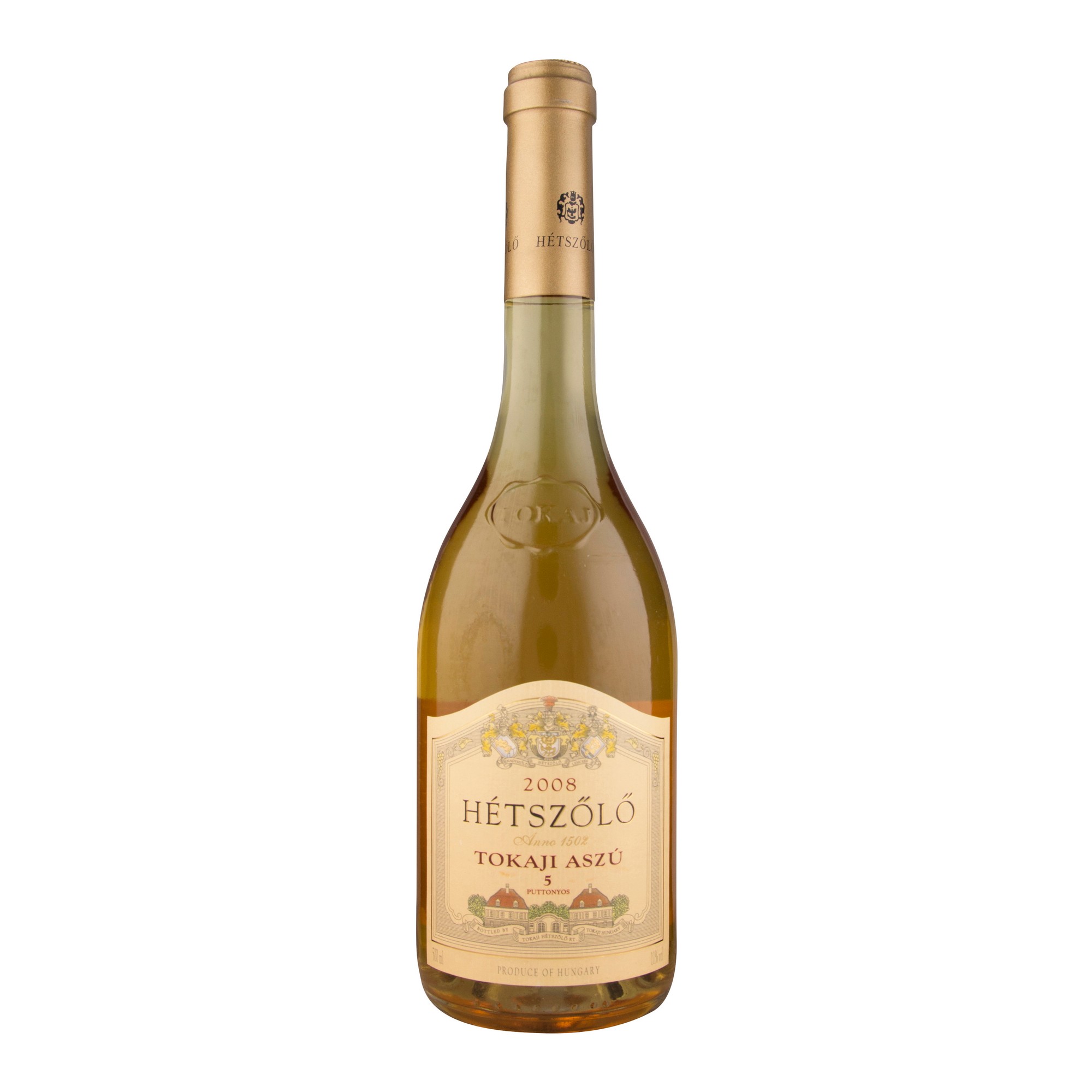 Tokaj hétszőlő 5 puttony.o.s aszú  11,5%  50cl