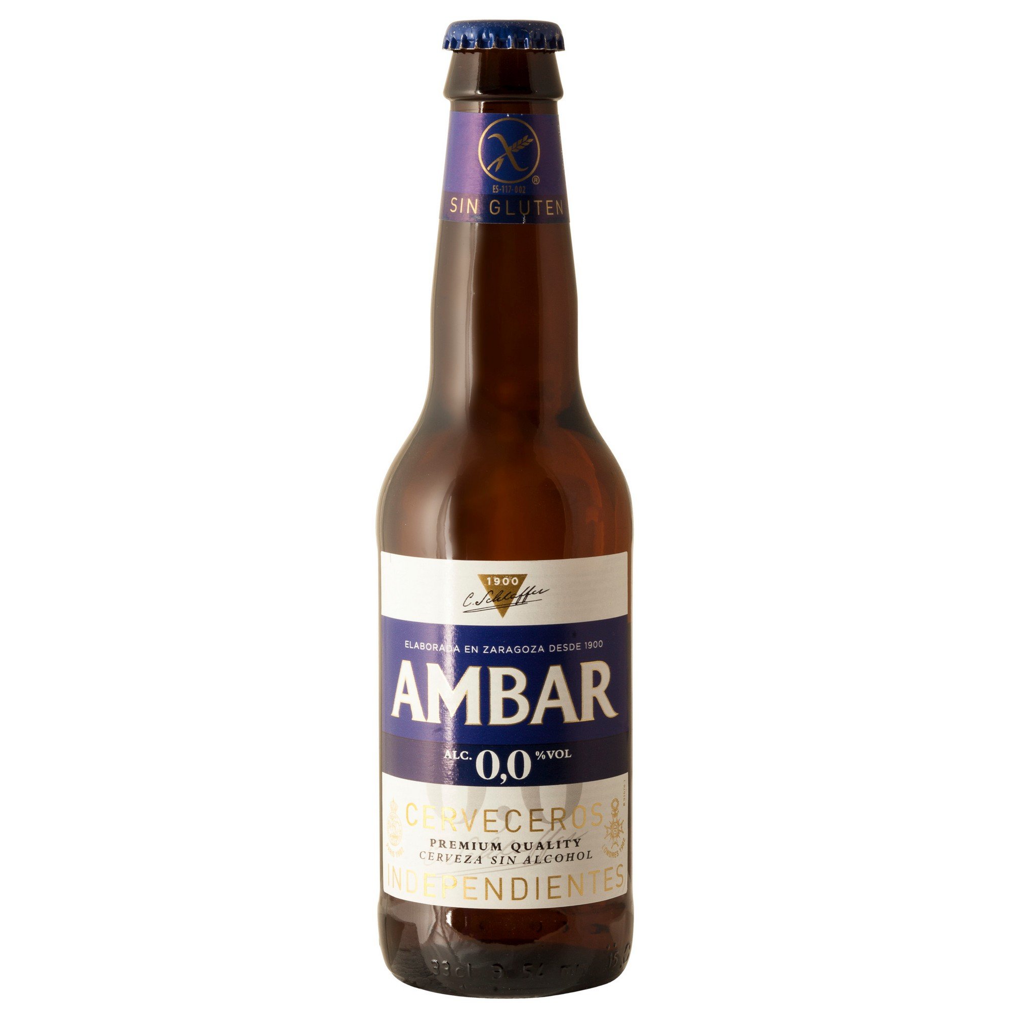 Ambar 0% alc gluten free 6pk 24x33cl