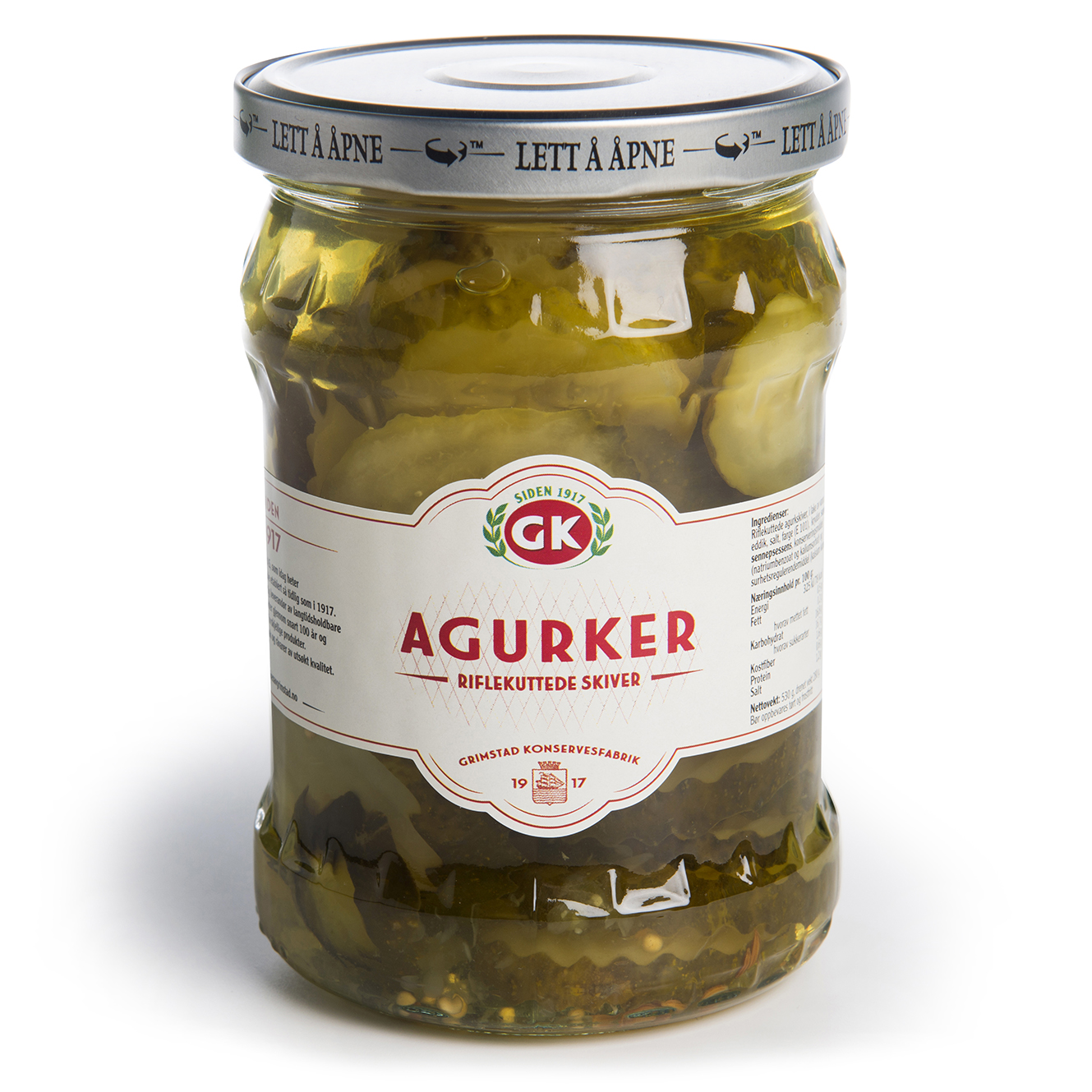 Agurker riflekuttet 530g