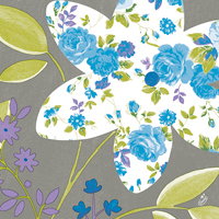 Serv.d.l.40cm flowery 50stk