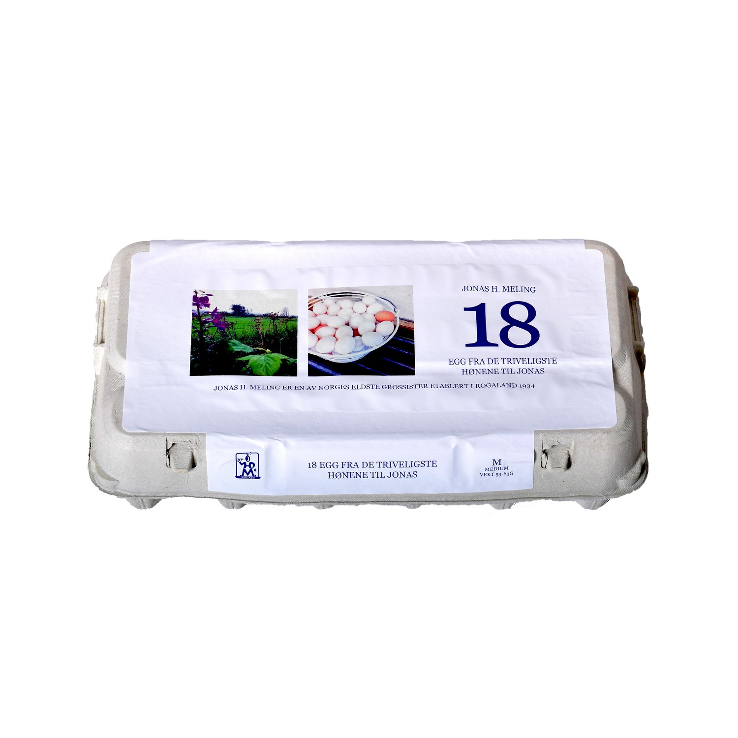 Egg m18 ferske   18stk    1,04kg