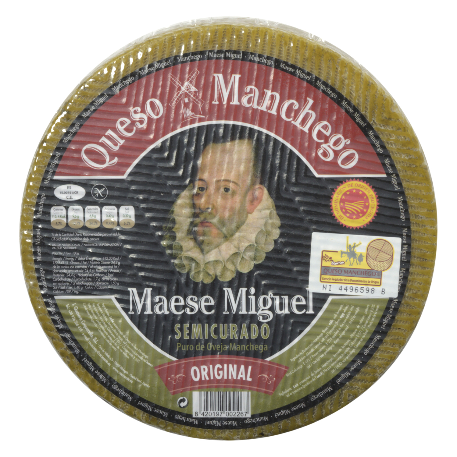 Manchego 3mnd dop ca 3,3 kg