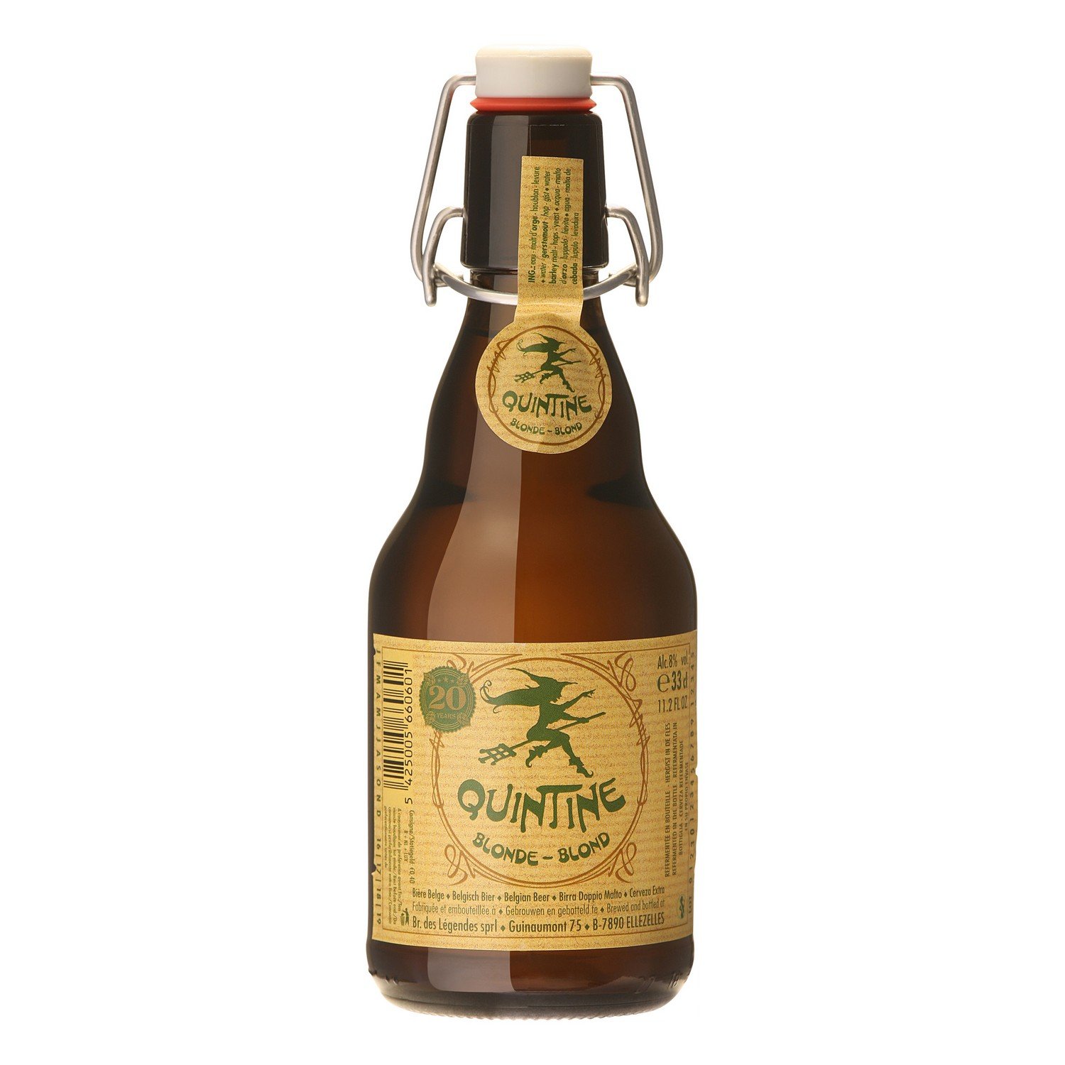 Brasserie des legendes quintine blonde   8%   24x33cl
