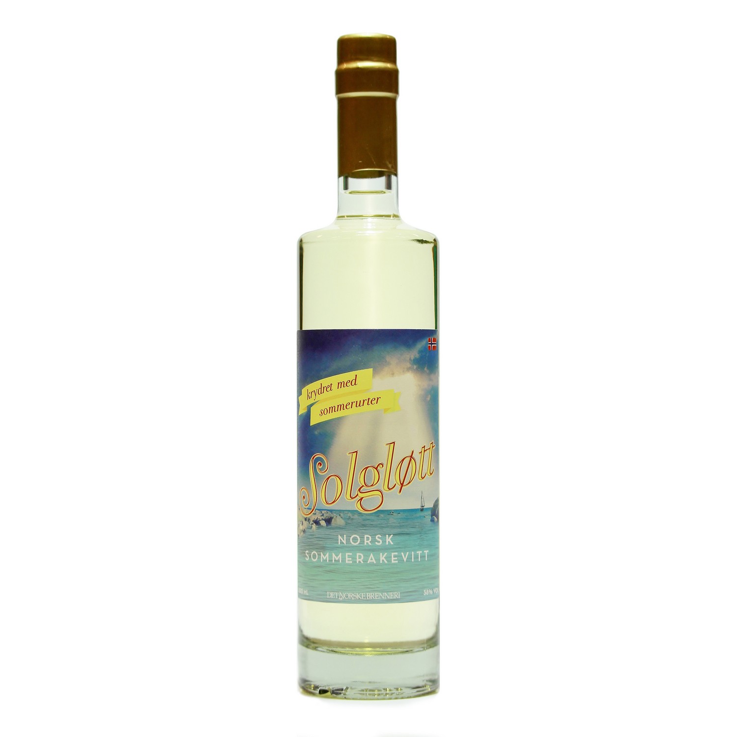 Solgløtt sommerakevitt 38% 50cl