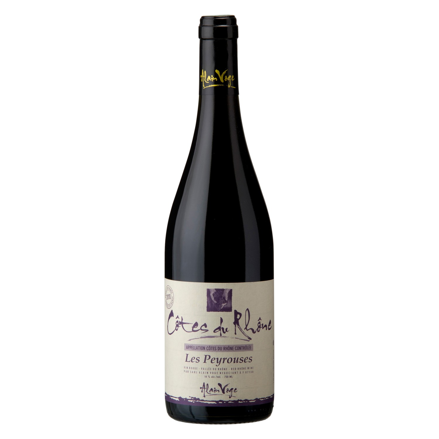 Alain voge côtes du rhône les peyrouses 14% 75cl