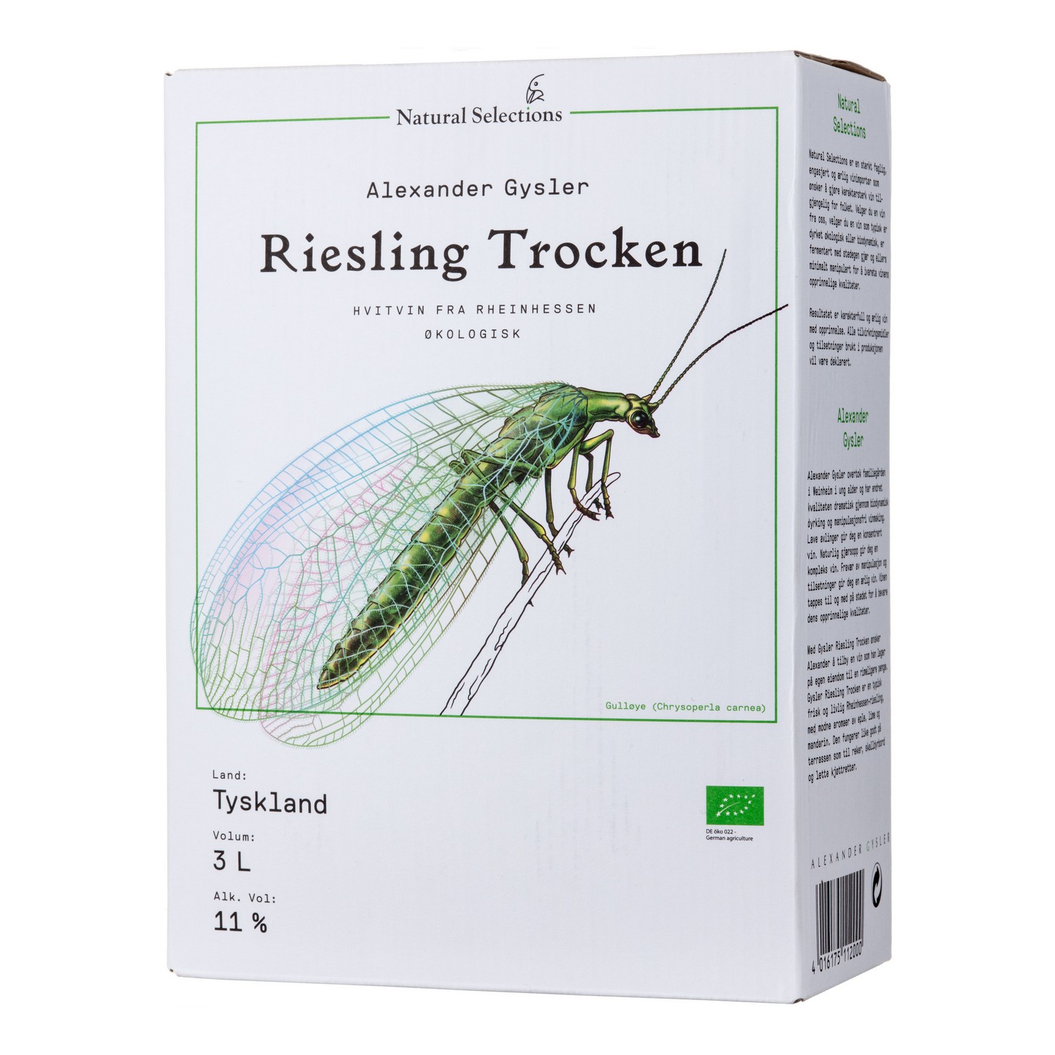 Gysler riesling trocken   11%   3l
