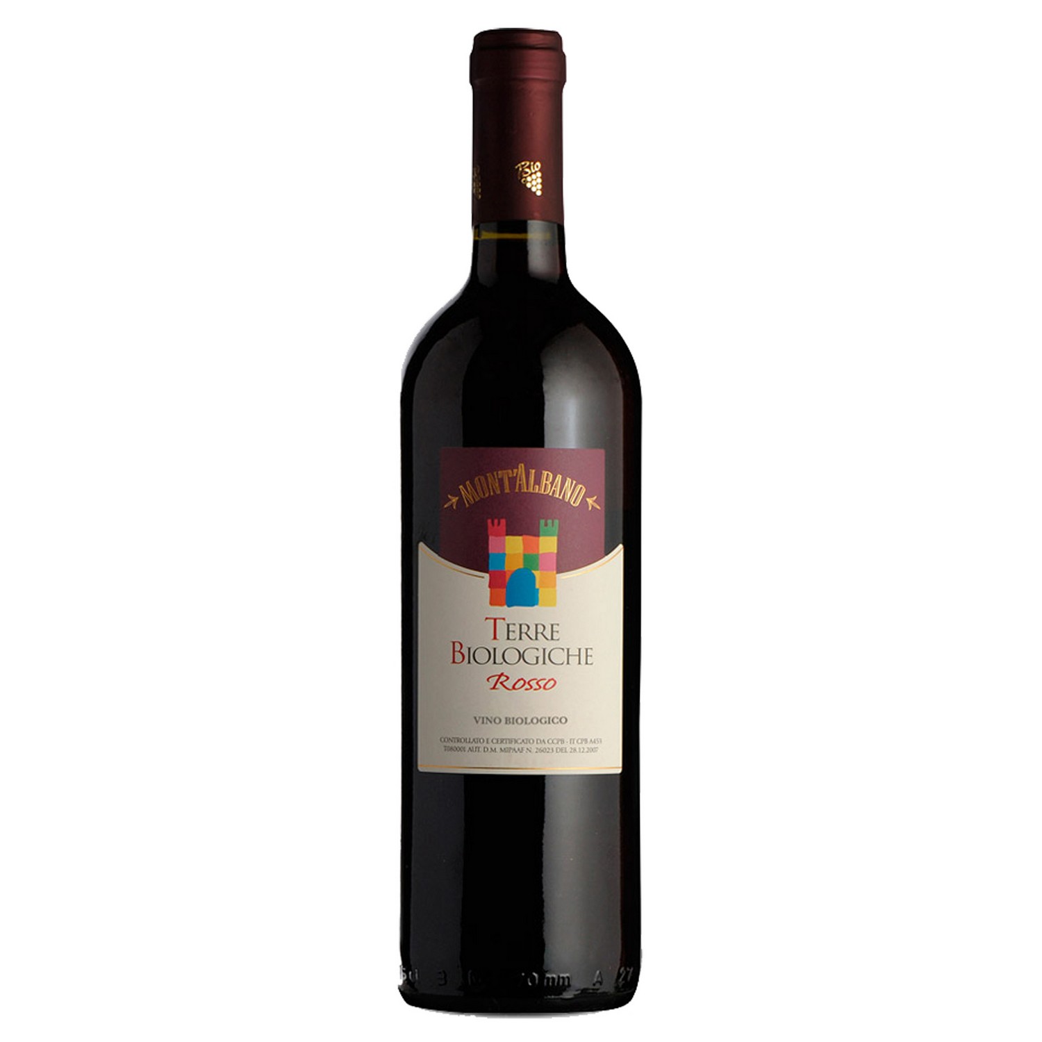 Mont albano terre biologiche rosso   11,5%   75cl