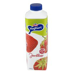 Yoghurt jordbær         1l