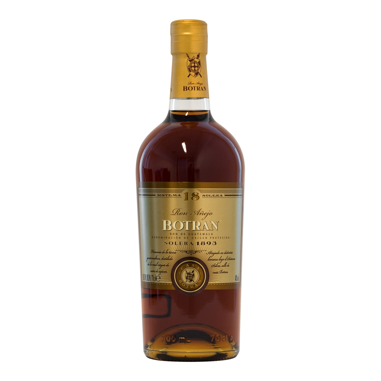Ron añejo botran 18 years  40%  70cl