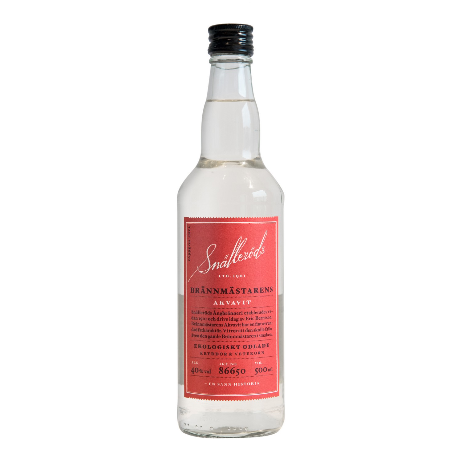 Snälleröds brännmästarens akvavit 40% 50cl