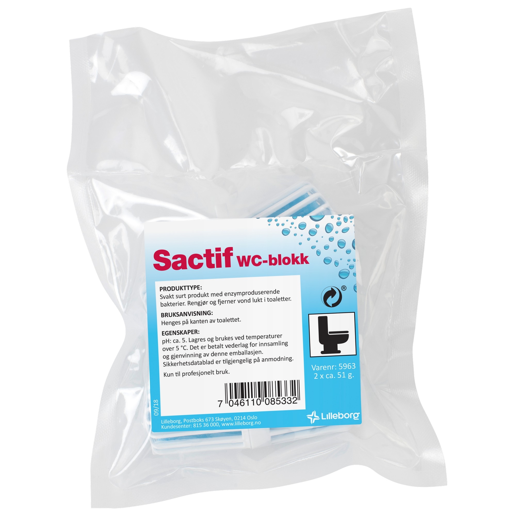 Sactif wc-blokk         2pk