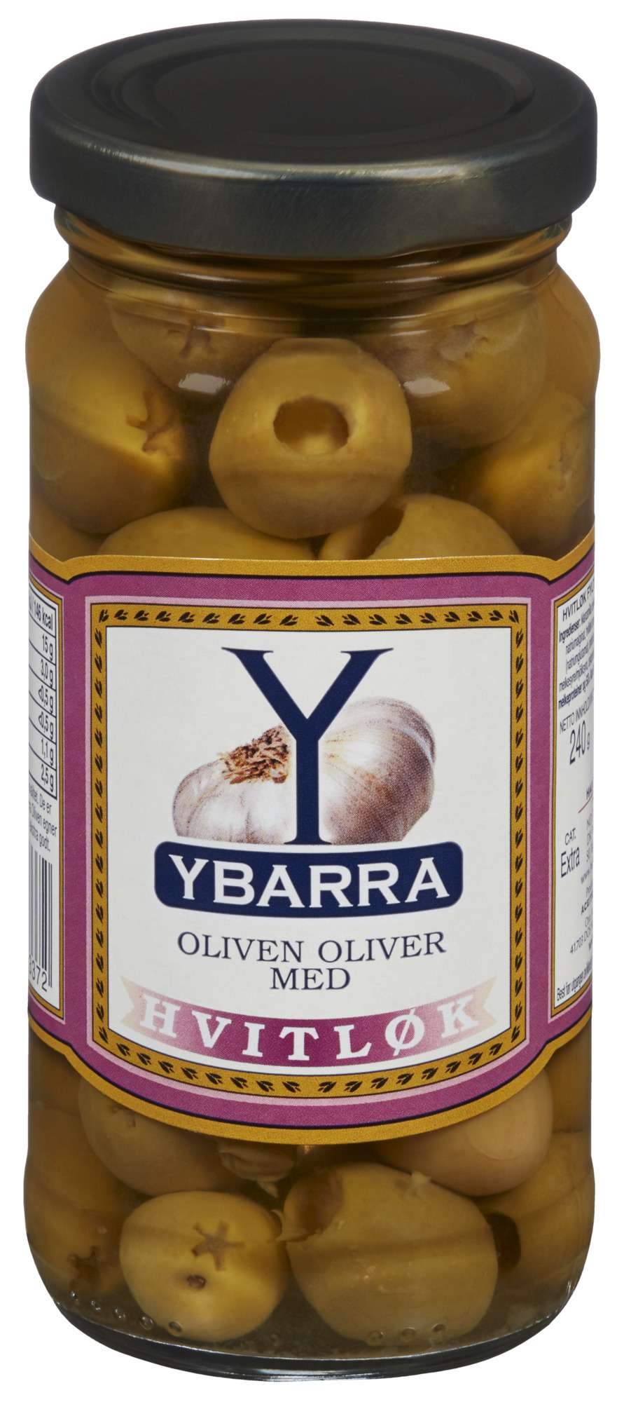 Oliven m. hvitløk   240g