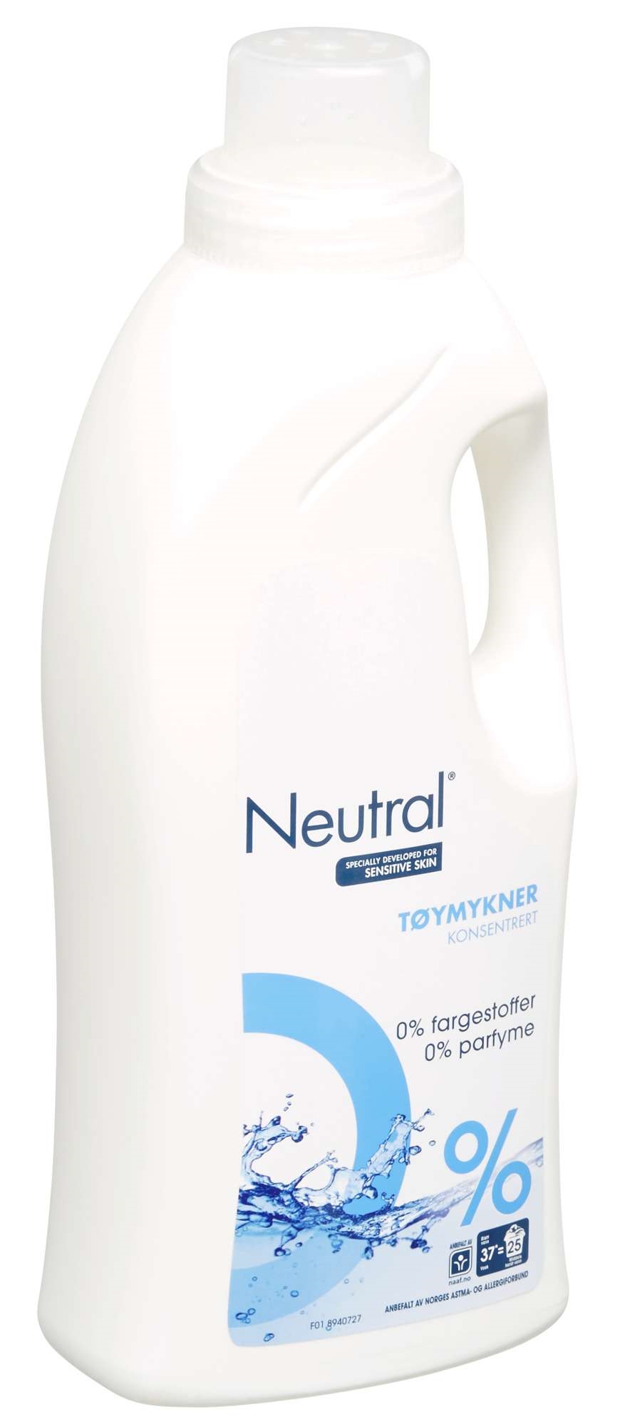 Neutral tøymykner parfymefri    750ml