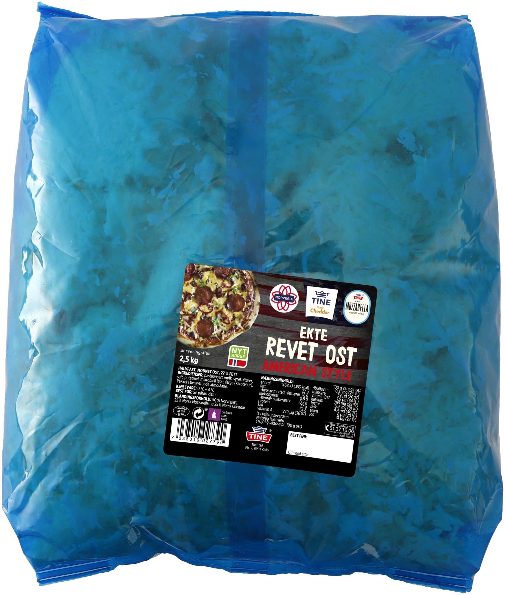 Pizzaost american style   2,5kg