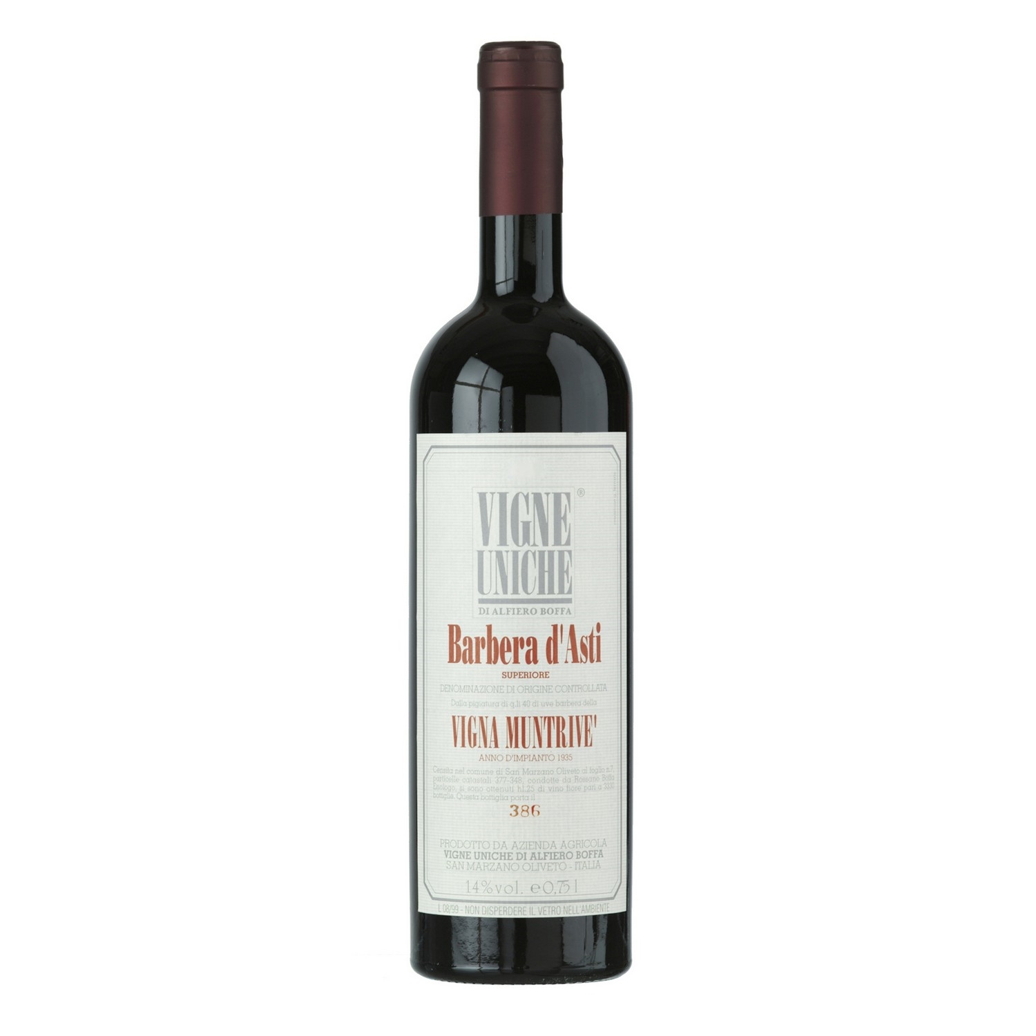 Boffa vigna muntrive barbera d'asti 14,5% 75cl