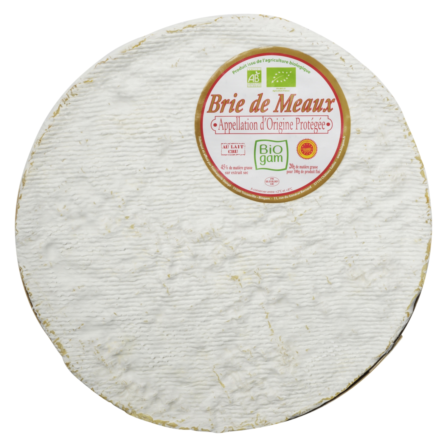Brie de meaux bio aop økol.  ca2,8kg   kg