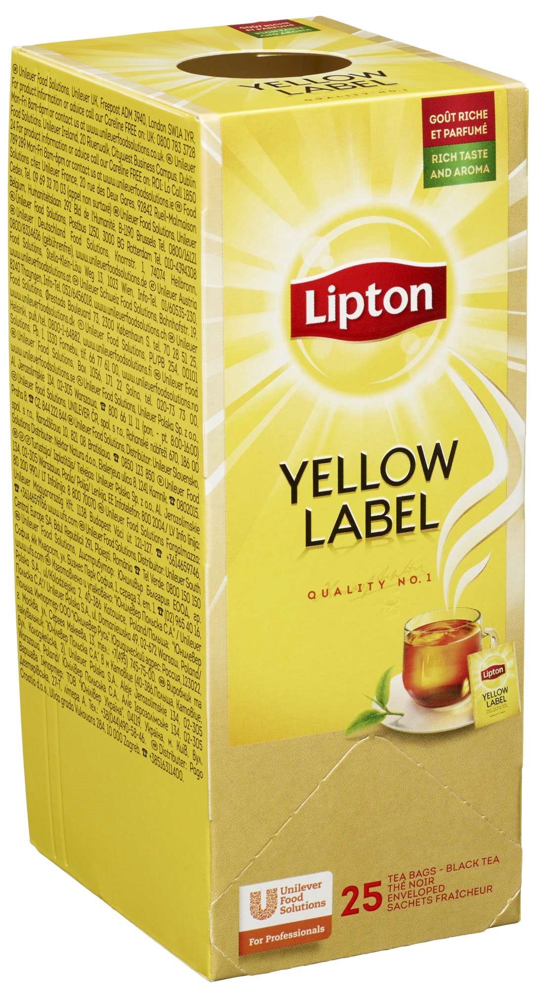 Yellow label te lipton  25bg
