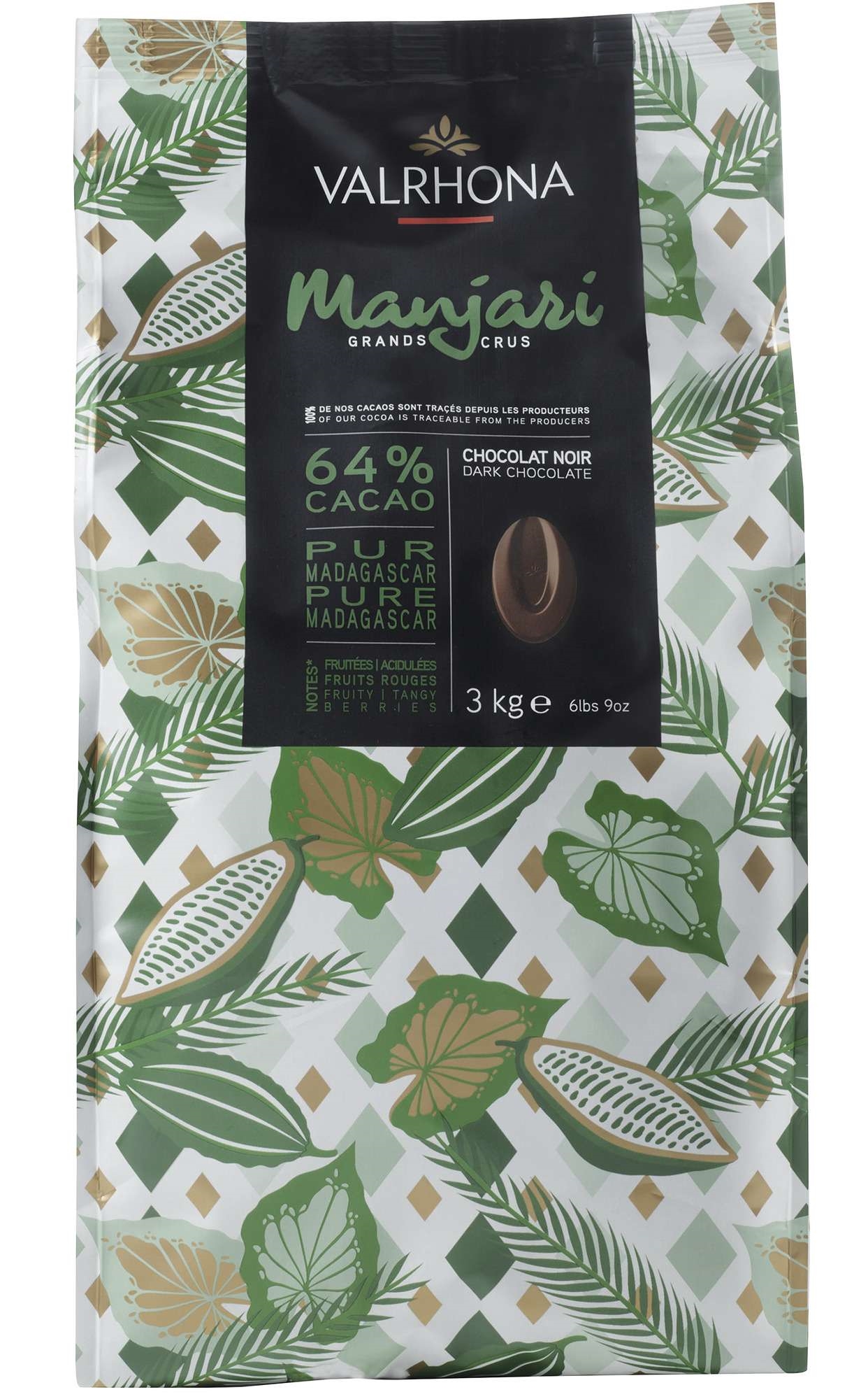 Sjokolade mørk manjari 64% 9kg