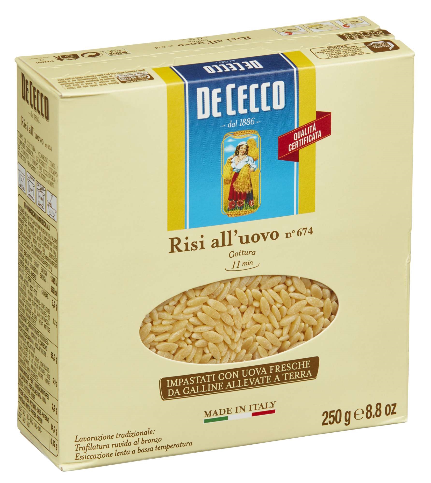 De cecco risi eggpasta 250g