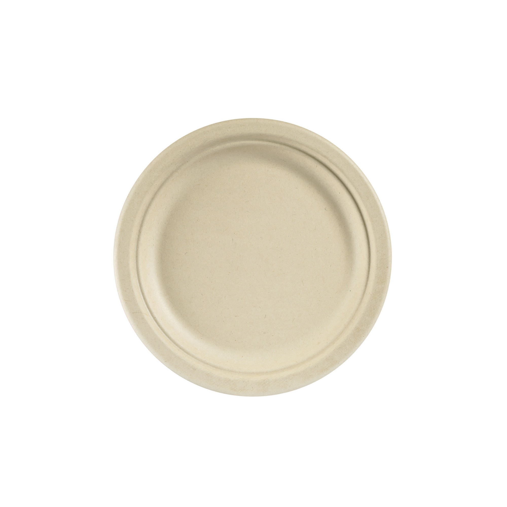 Tallerken papp flat 22cm fiber ubleket 50stk