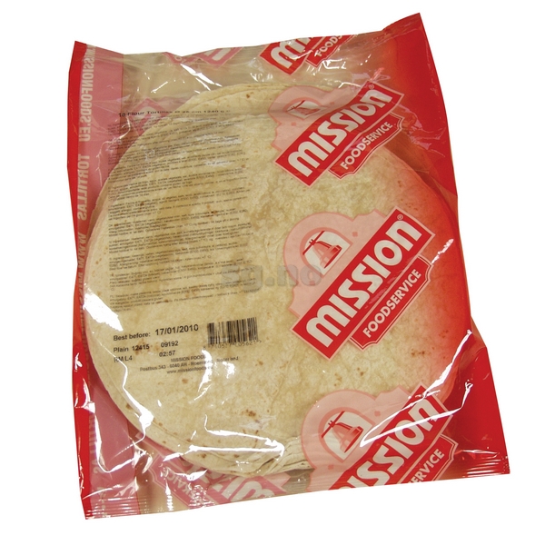 Tortilla, fersk 25cm m   8x18stk