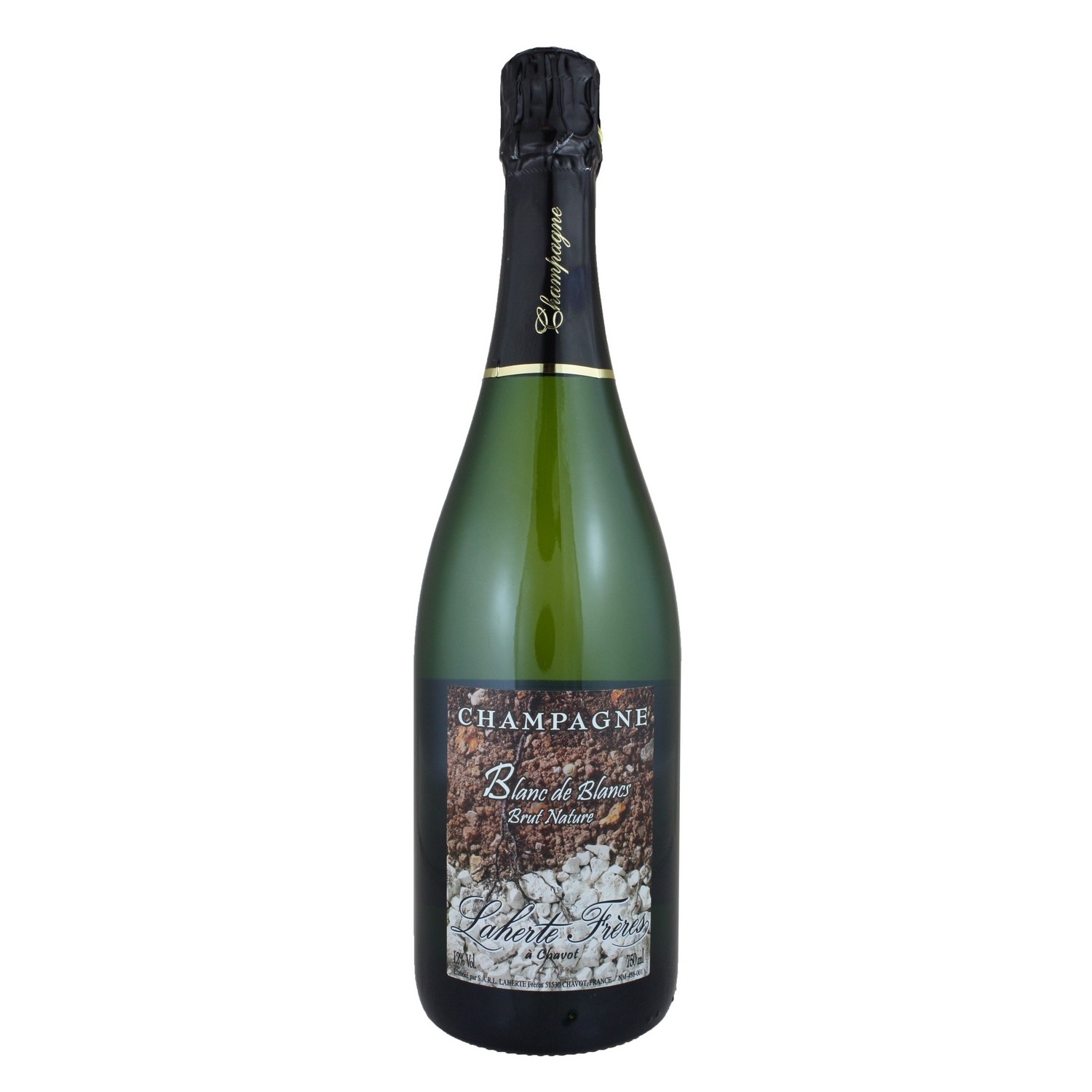 Laherte champagne blanc de blancs brut nature   12%   75cl