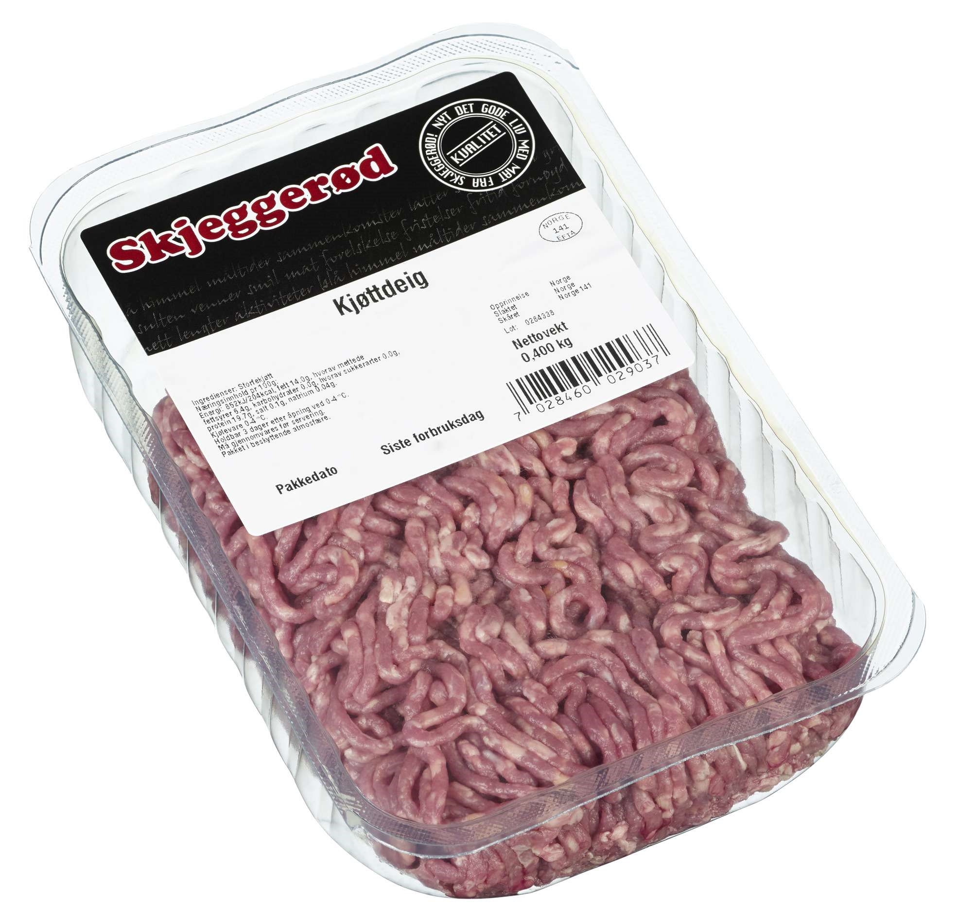 Kjøttdeig 400g 9/krt kj