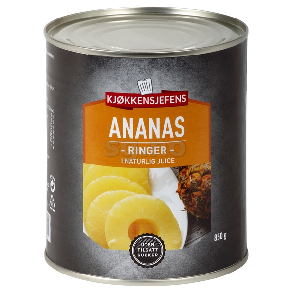 Ananasringer 850g