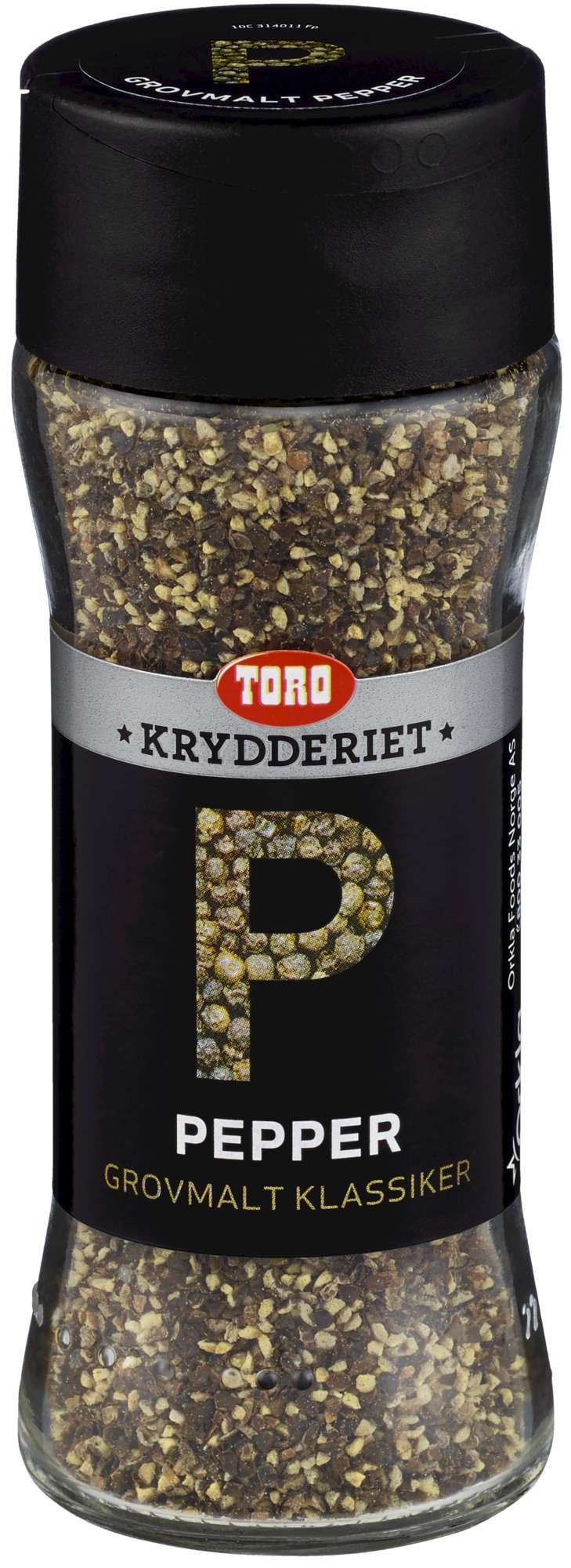 Pepper, sort gr.malt øk.glass   68g