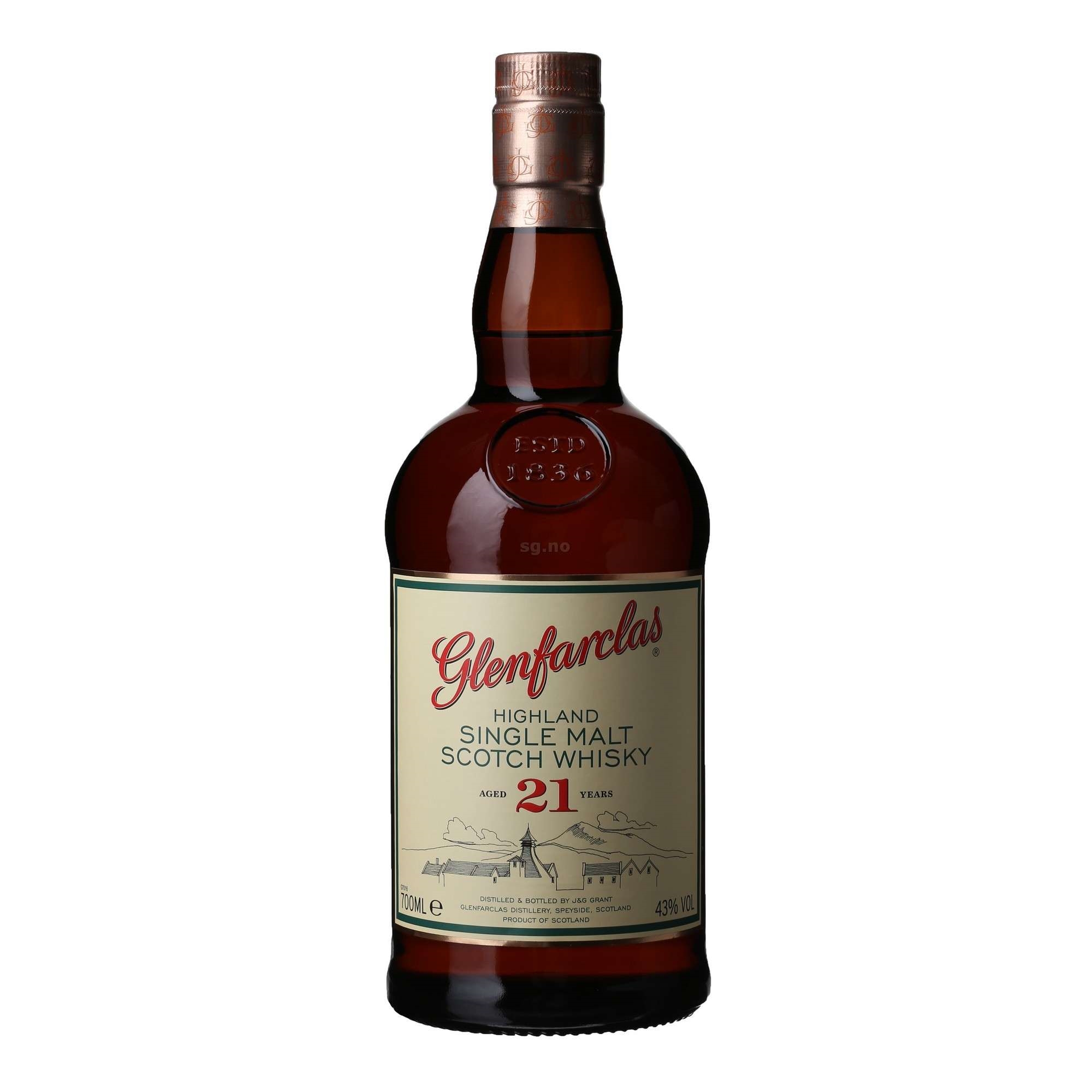 Glenfarclas single malt 21 y.o.  43%  70cl