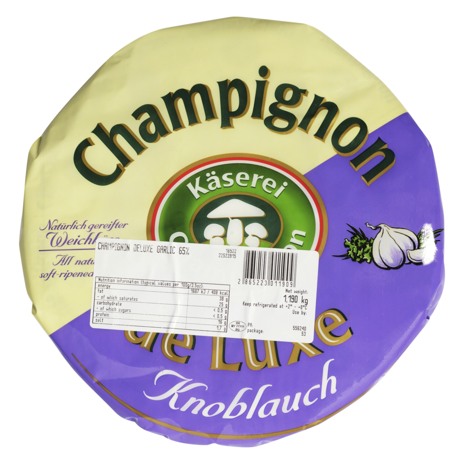 Brie champignon m/hvitløk ca1,5kg   kg