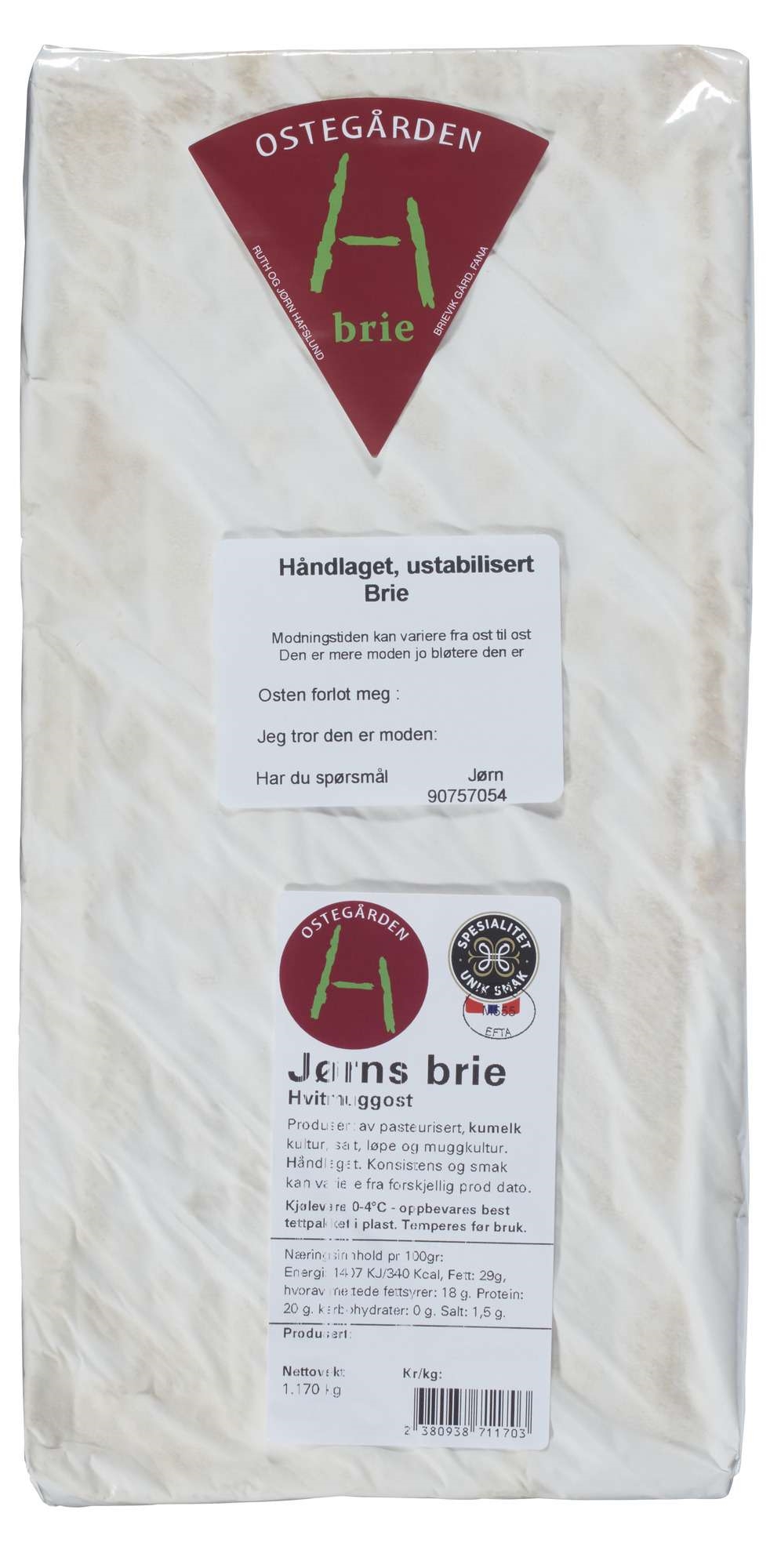 Brie ostegården frikantet ca1kg