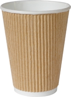Pappbeger 47cl bio triple wall/brun 20stk
