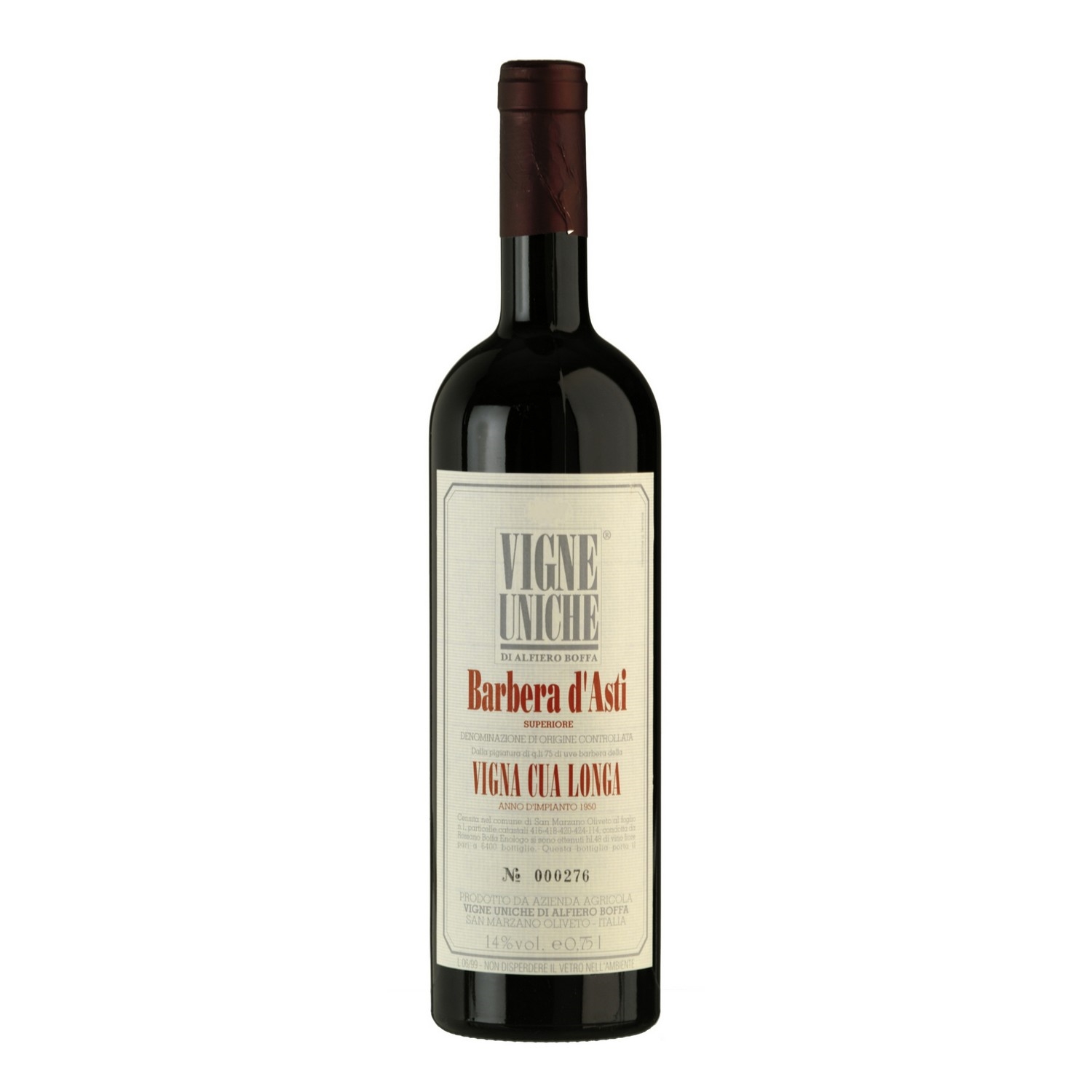 Boffa vigna cua longa barbera d asti 13% 75cl