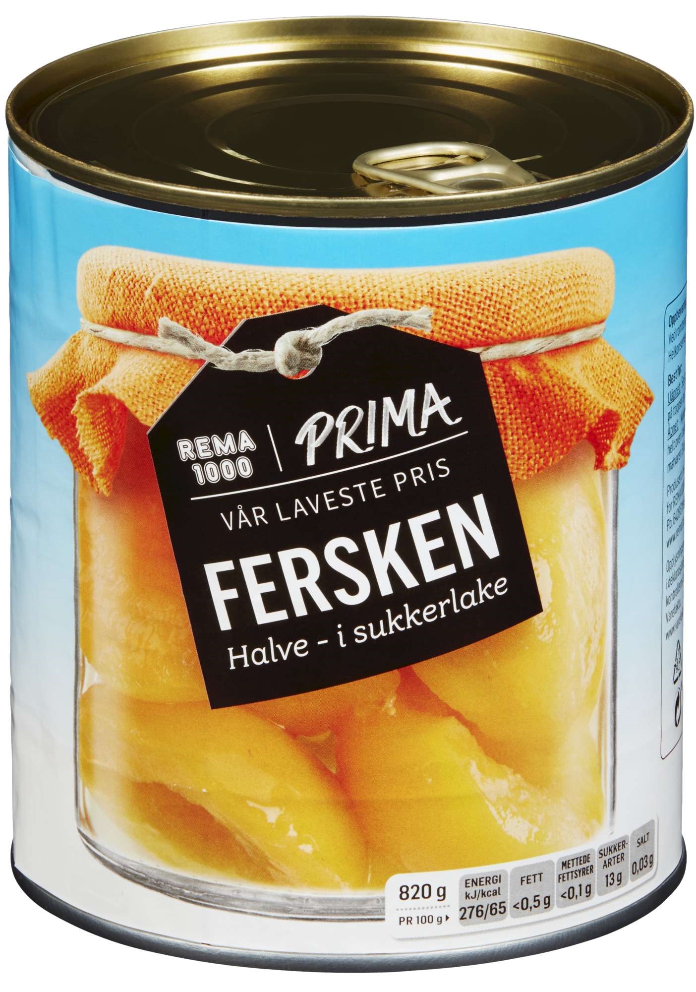 Rema 1000 fersken, halve 820g