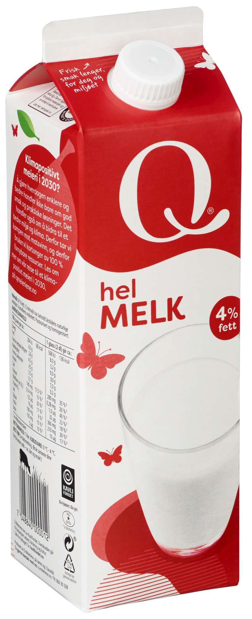 Q milk whole shh 1l