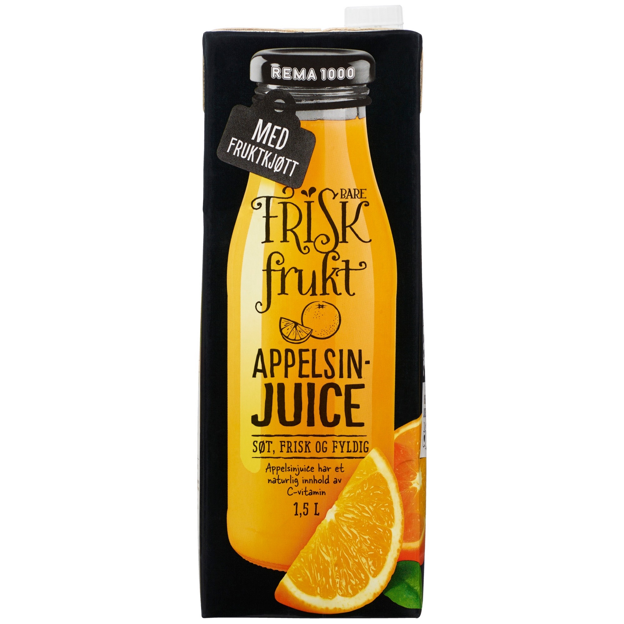 Rema 1000 appelsinjuice premium m/fruktkjøtt 1,5l  1/2pl