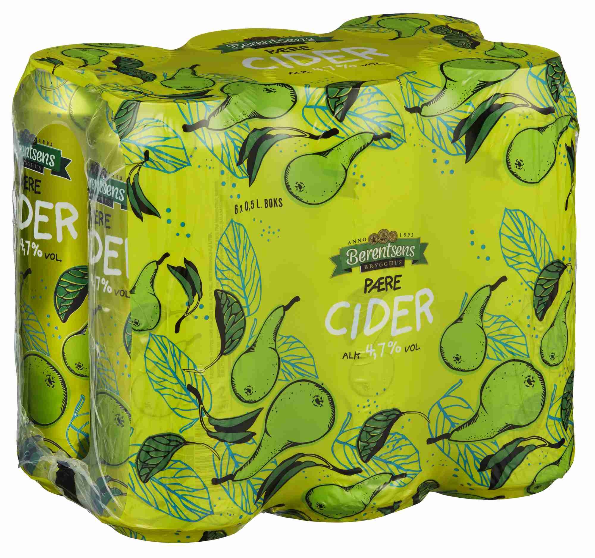 Berentsens pærecider bx   4,7%   24x50cl