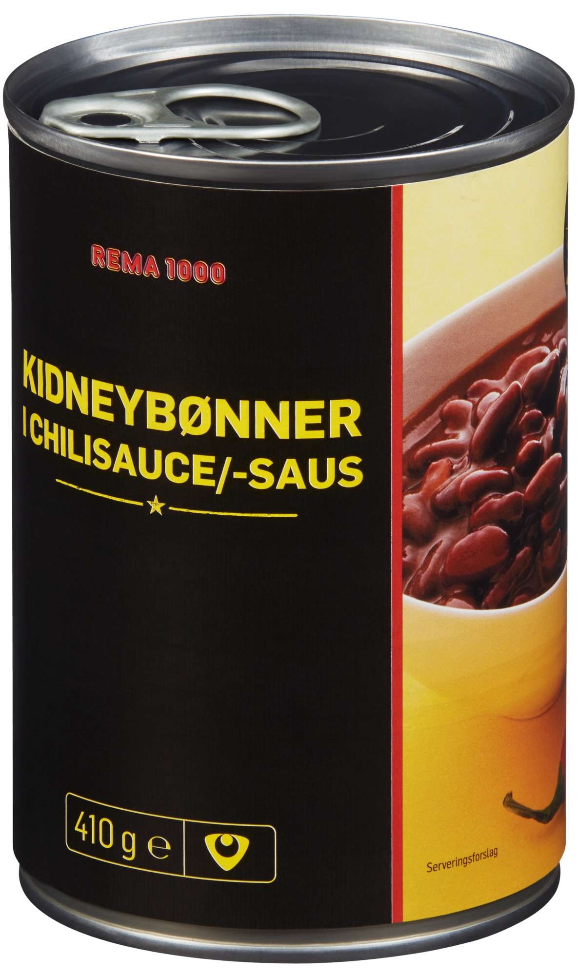 Rema 1000 kidneybønner i chili 410g