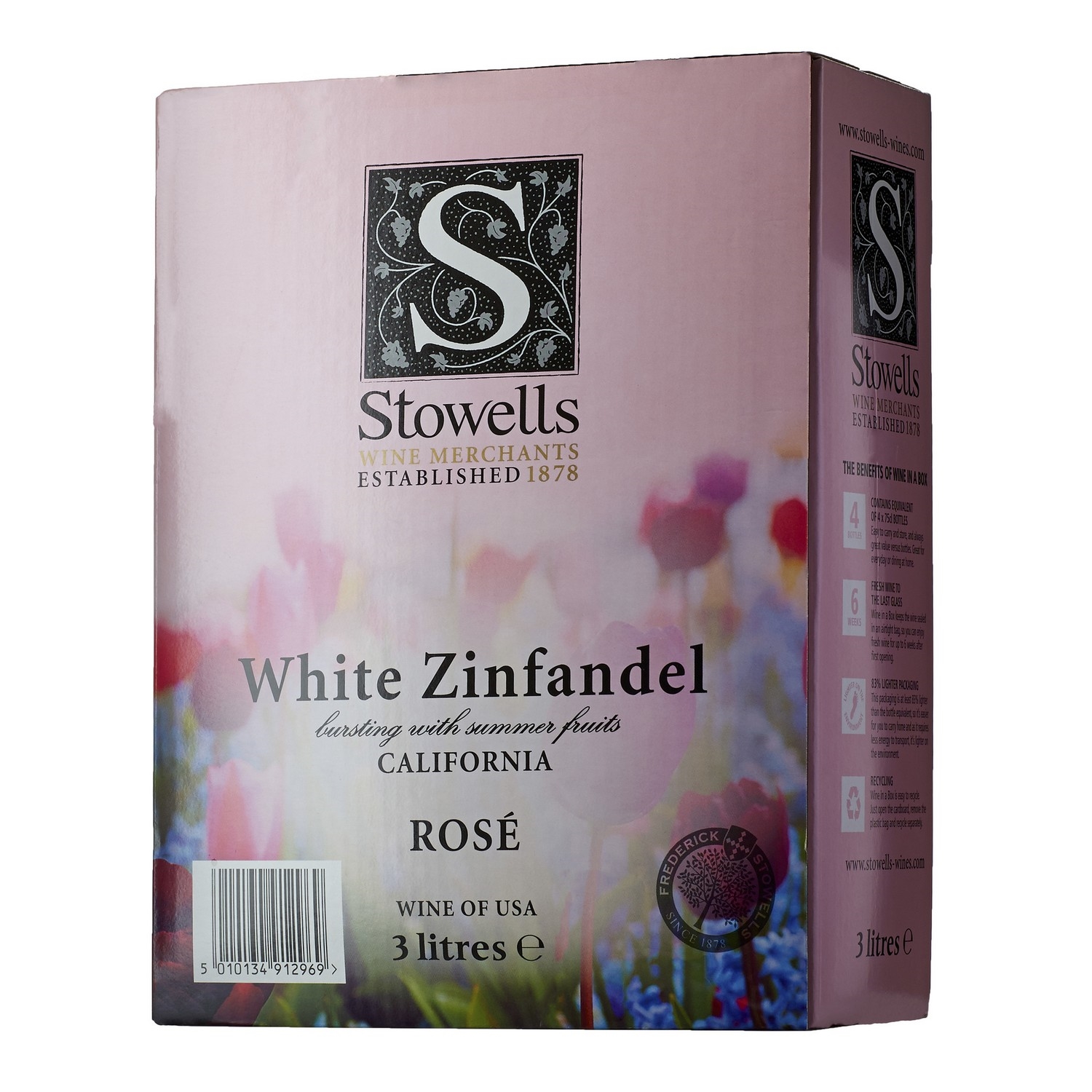 Stowells white zinfandel rose 10% 3l